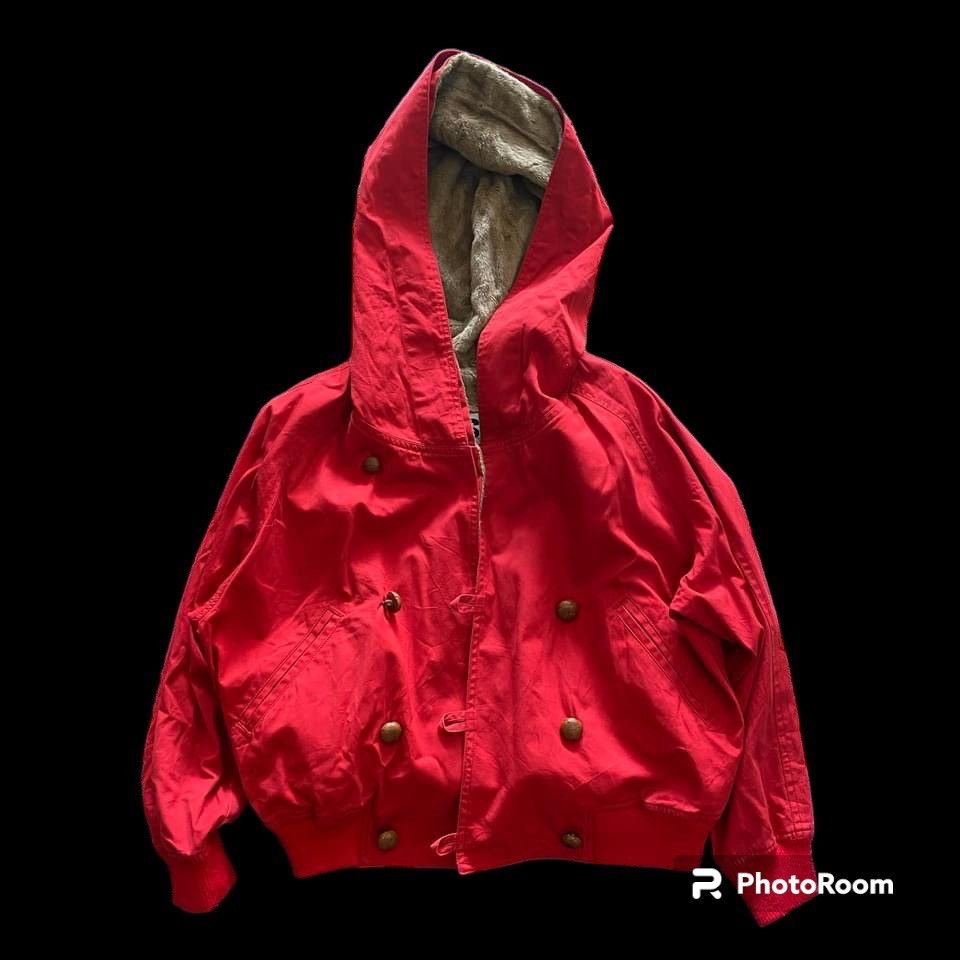 image of Bomber Jacket Hoodie Issey Miyake 2/1 in Red, Men's (Size Large)