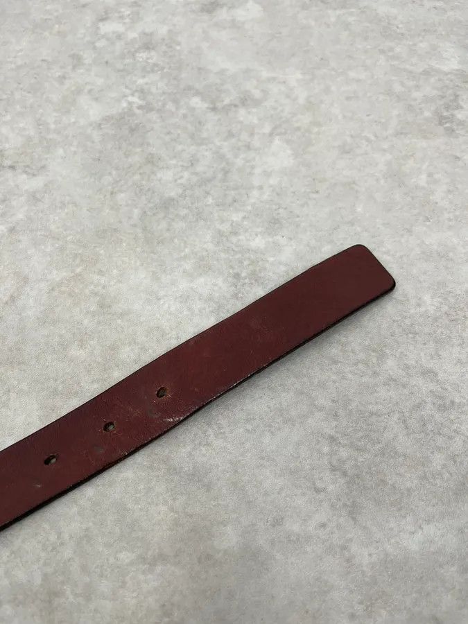 Gucci 2000s Gucci Signature Brown Leather Belt Size ONE SIZE - 6 Thumbnail