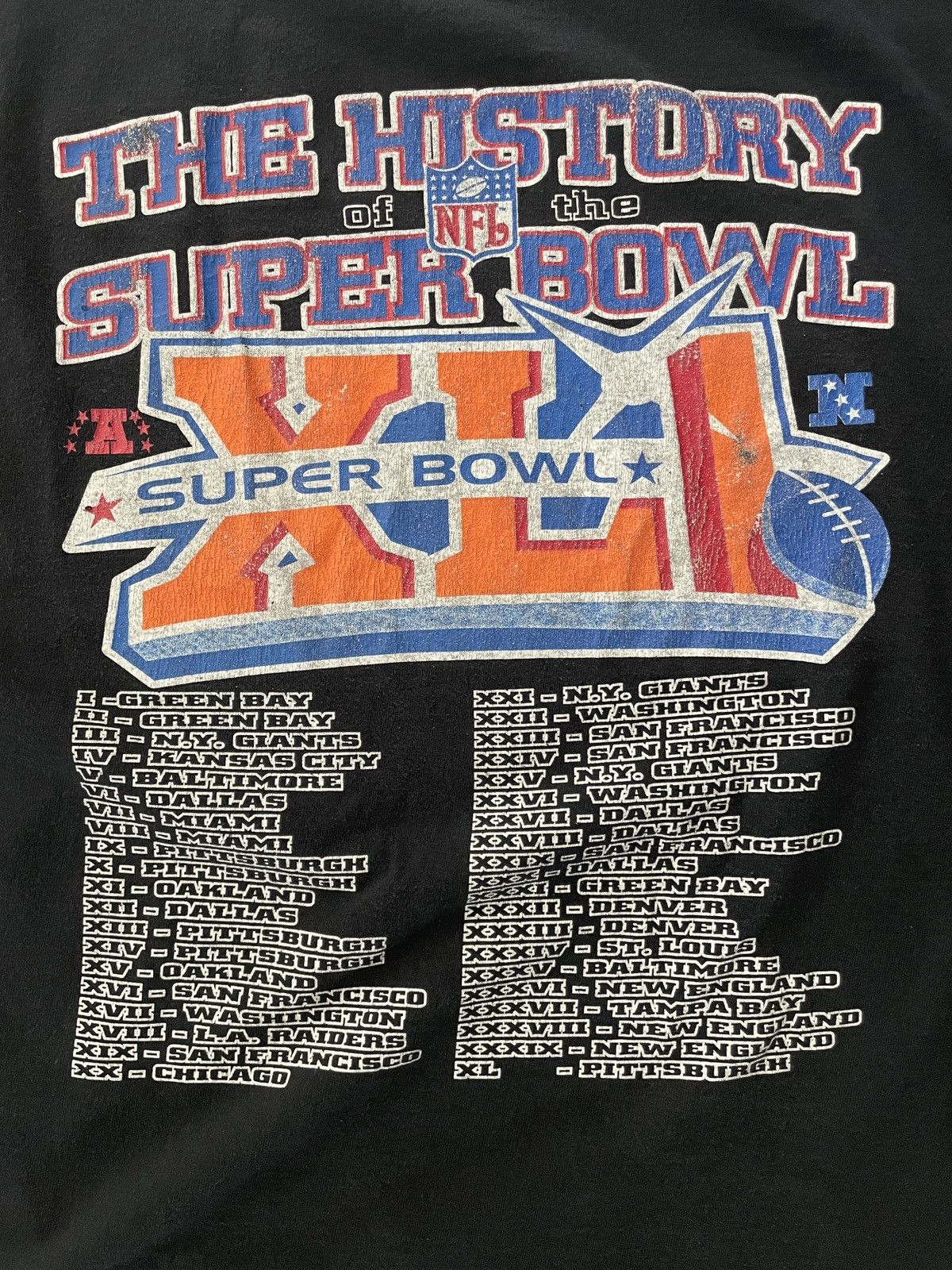 NFL × Vintage Vintage NFL Super Bowl XLI History T-Shirt Size US XL / EU 56 / 4 - 5 Thumbnail