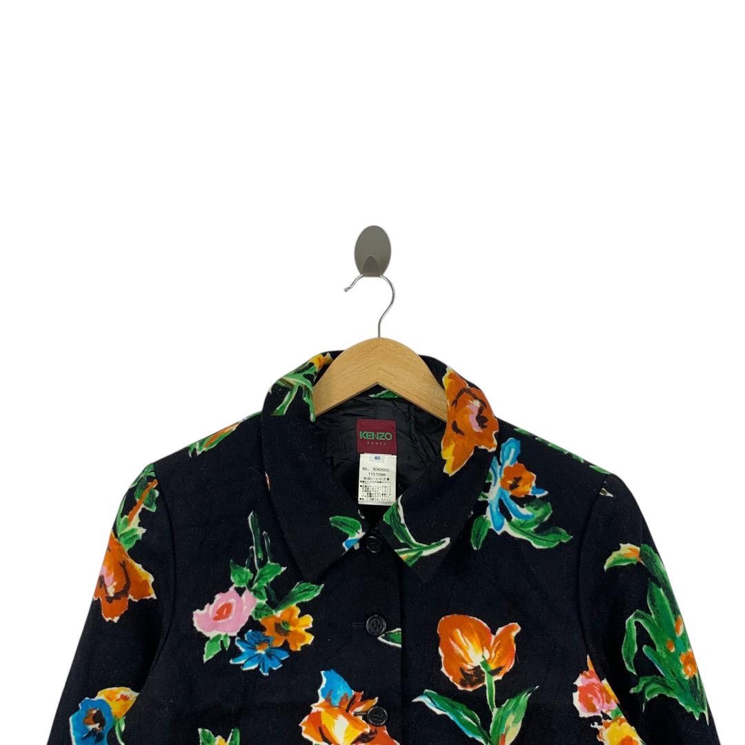 Kenzo KENZO PARIS France Brand Flowers Drawings Short Coat Size S / US 4 / IT 40 - 2 Thumbnail