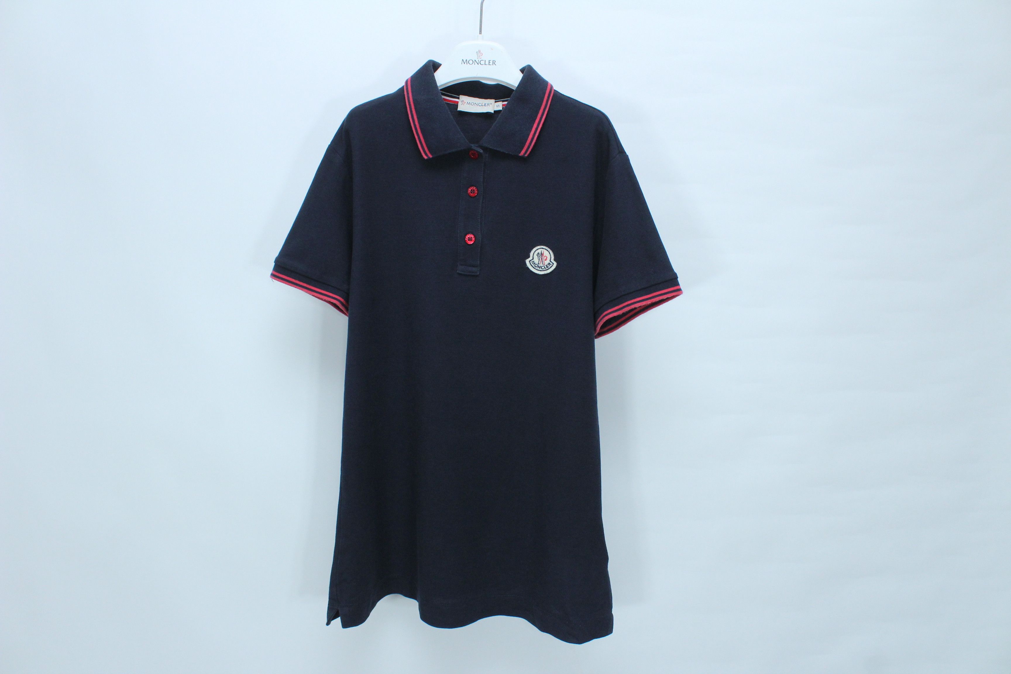 Moncler Moncler Maglia Polo Manica Corta Shirt Dress Navy S Size S / US 4 / IT 40 - 2 Thumbnail