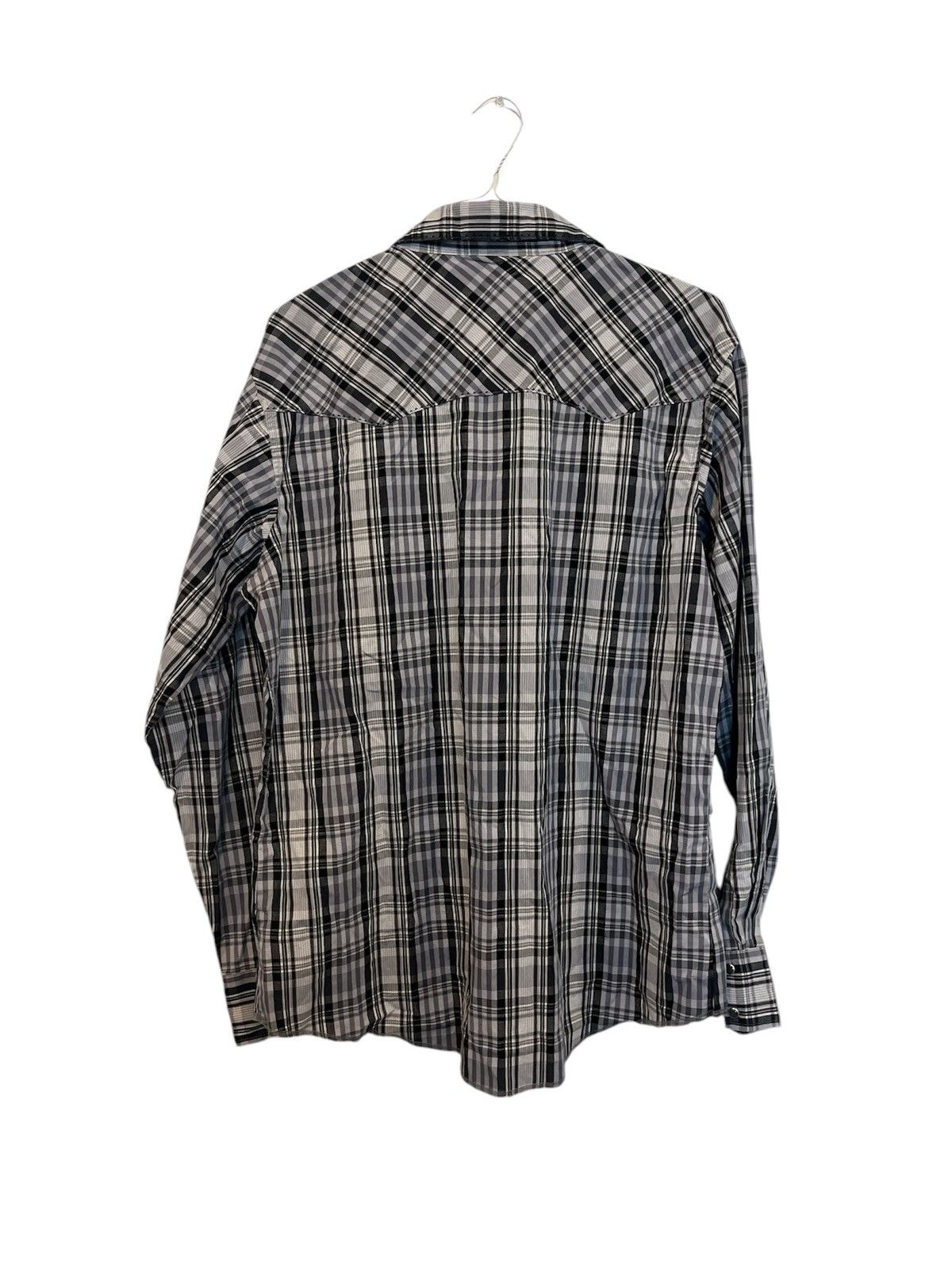 Wrangler Wrangler Men’s Size XL Black White Flannel Pearl Snap Size US XL / EU 56 / 4 - 4 Thumbnail