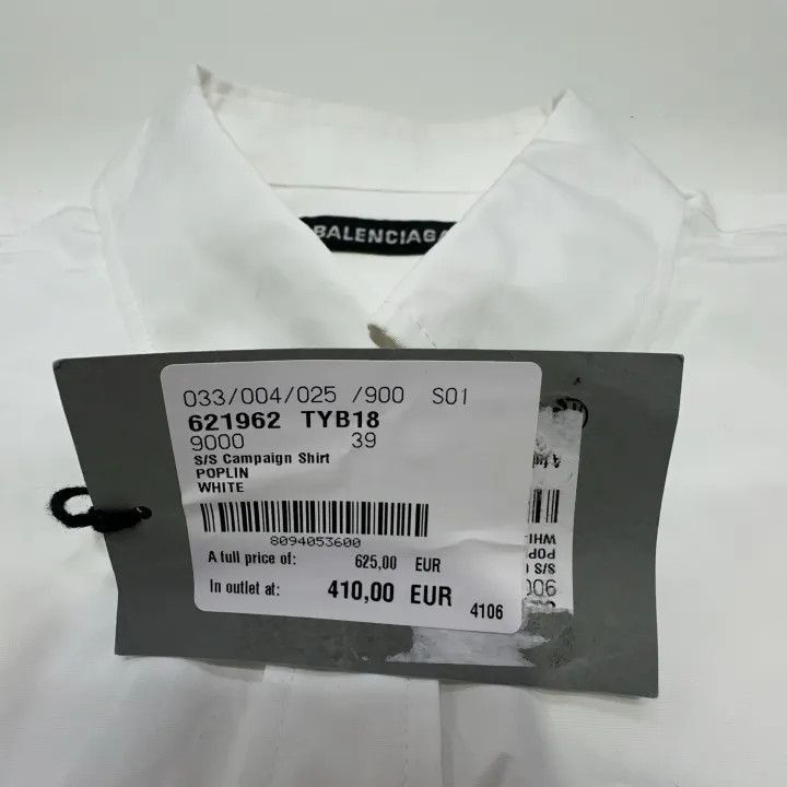 Balenciaga Balenciaga Balenciaga Embroidered Logo Short Sleeve Shirt Size US M / EU 48-50 / 2 - 6 Thumbnail