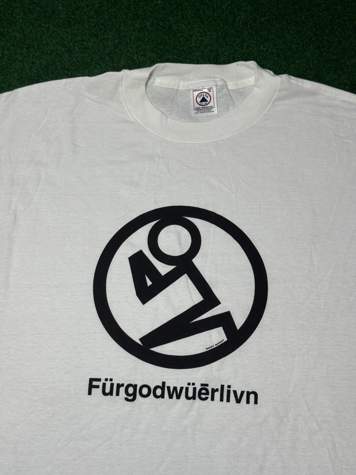 Vintage Vintage 90s For God We Are Livin Religious Skater T Shirt Size US XL / EU 56 / 4 - 2 Thumbnail
