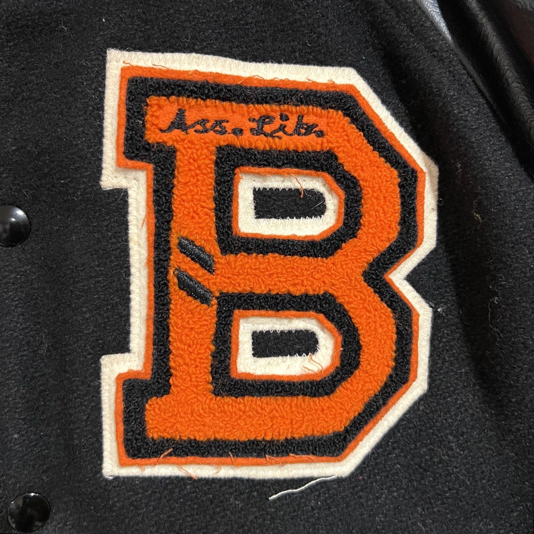 Vintage VINTAGE Fab Knit Manufacturing Varsity Jacket Wool Knit Black B 38 Men Varsity Jacket Size 38 Mens Size US XXS / EU 40 - 4 Thumbnail