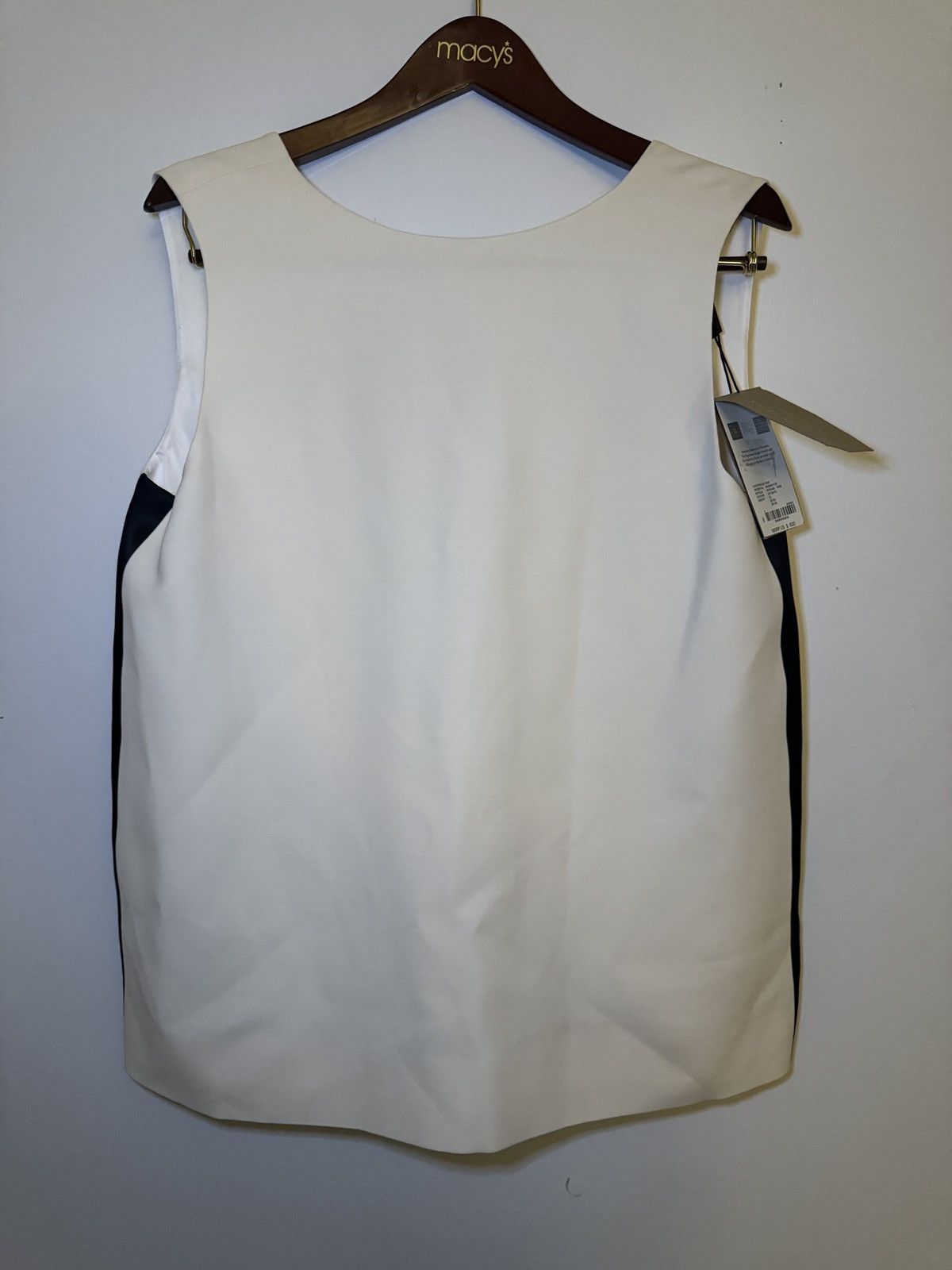 Burberry Burberry Ladies Satin Stripe Wool Silk Sleeveless Top Size M / US 6-8 / IT 42-44 - 1 Thumbnail