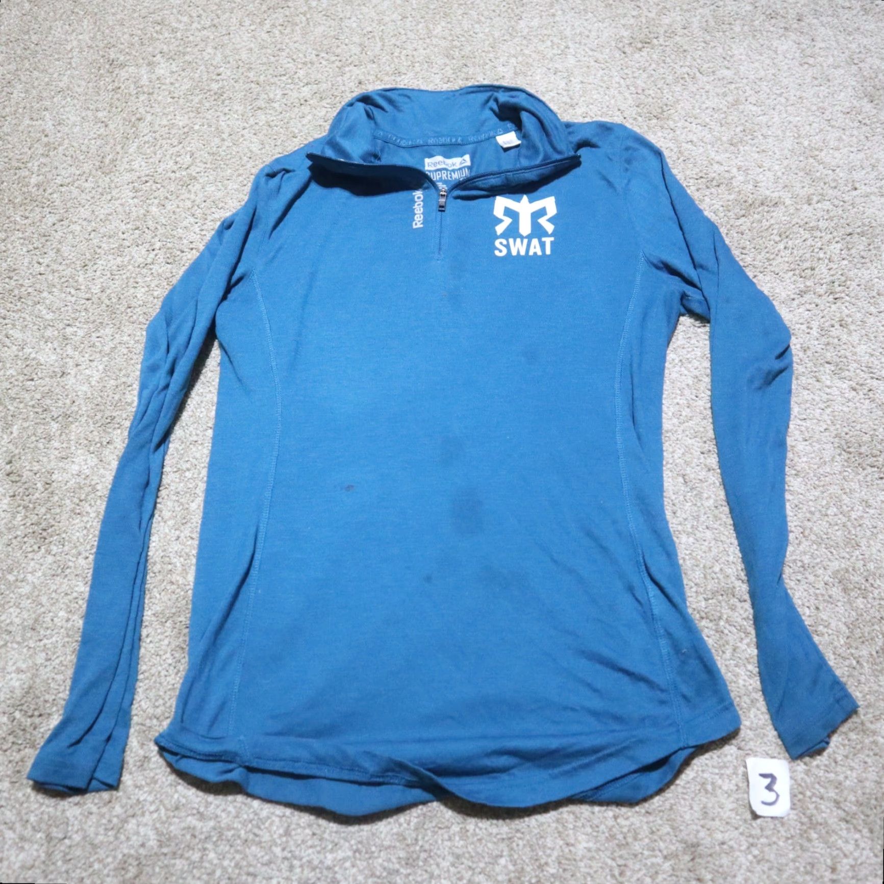 Reebok Reebok Shirt S.W.A.T.T. Team Outdoor Blue Long Sleeve Running M Medium Women 2010s Size L / US 10 / IT 46 - 3 Thumbnail