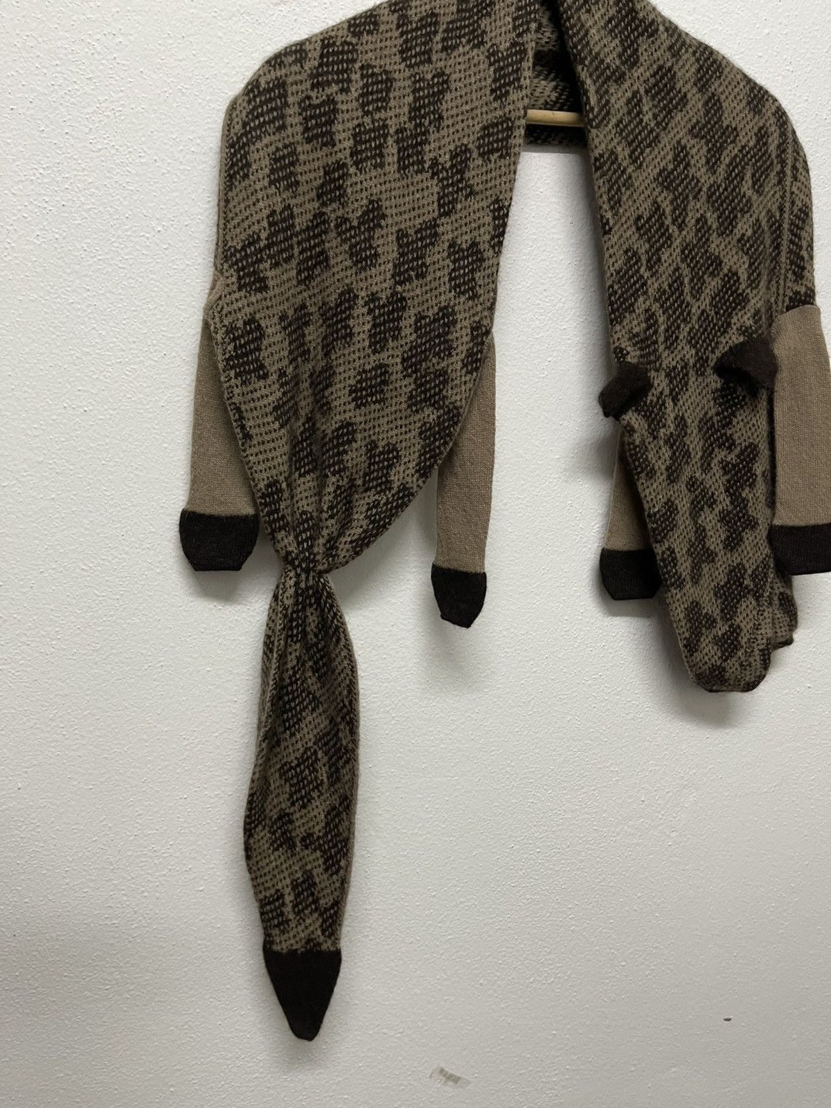 Issey Miyake 90s ISSEY MIYAKE WOOL SCARF RARE DESIGN Size ONE SIZE - 3 Thumbnail