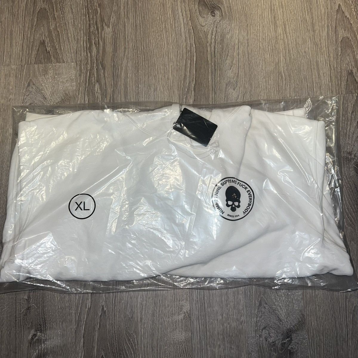 Number (N)ine × Supreme Supreme Number Nine Hooded Sweatshirt White Size: XL Size US XL / EU 56 / 4 - 3 Thumbnail