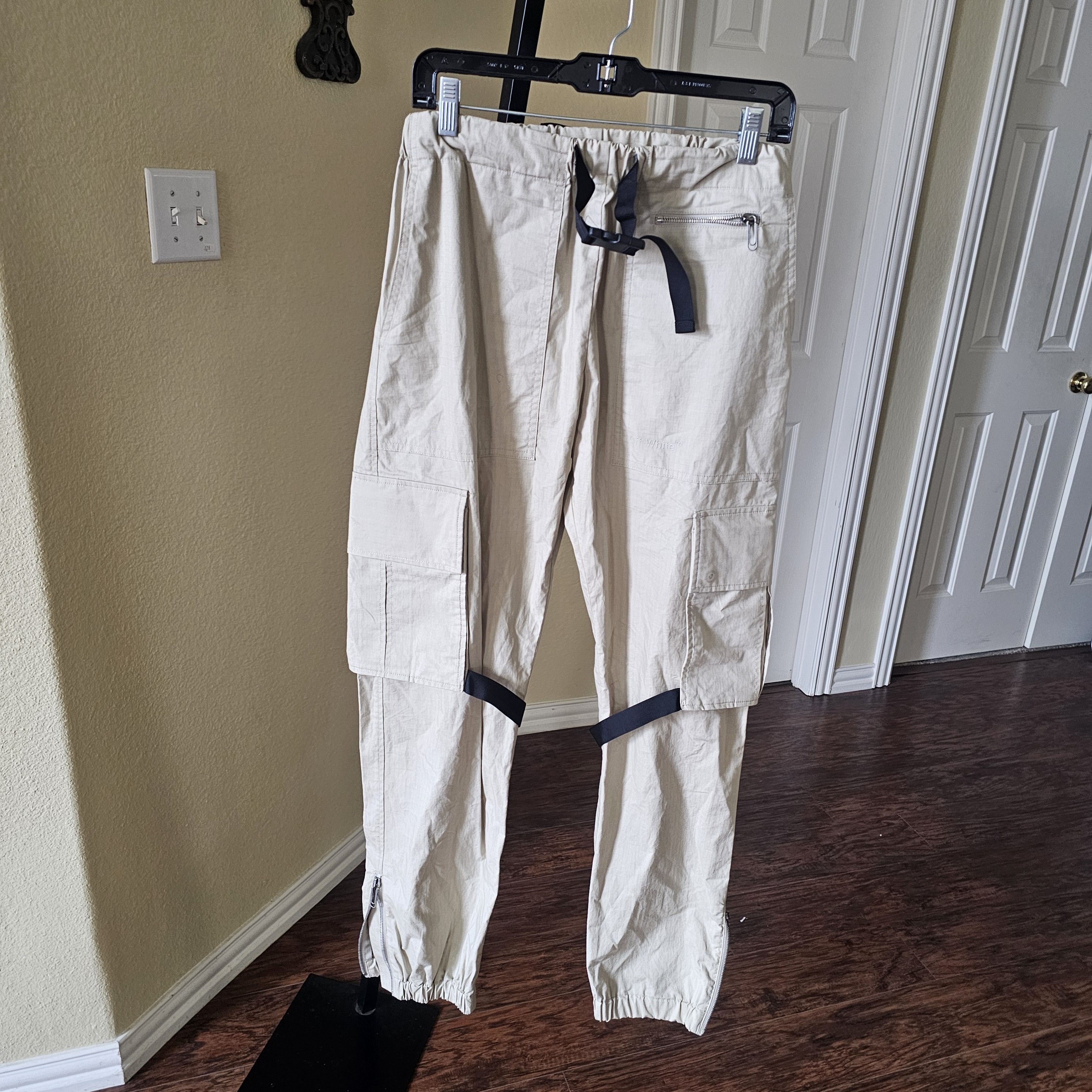 Off-White Off-White Beige Cotton Cargo Pants Size S Size US 32 / EU 48 - 6 Thumbnail
