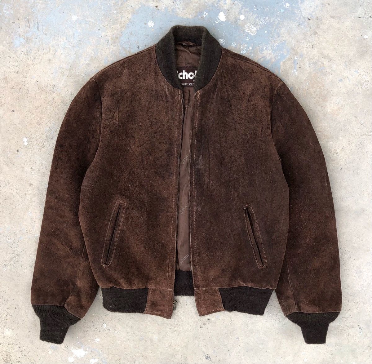 Schott Vintage SCHOTT NYC Suede Leather Bomber Jacket 🇺🇸 Size US M / EU 48-50 / 2 - 1 Thumbnail