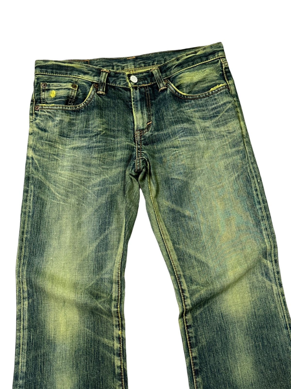 If Six Was Nine FLARE EDWIN MUDWASH DISTRESSED DENIM JEANS Size US 29 - 4 Thumbnail