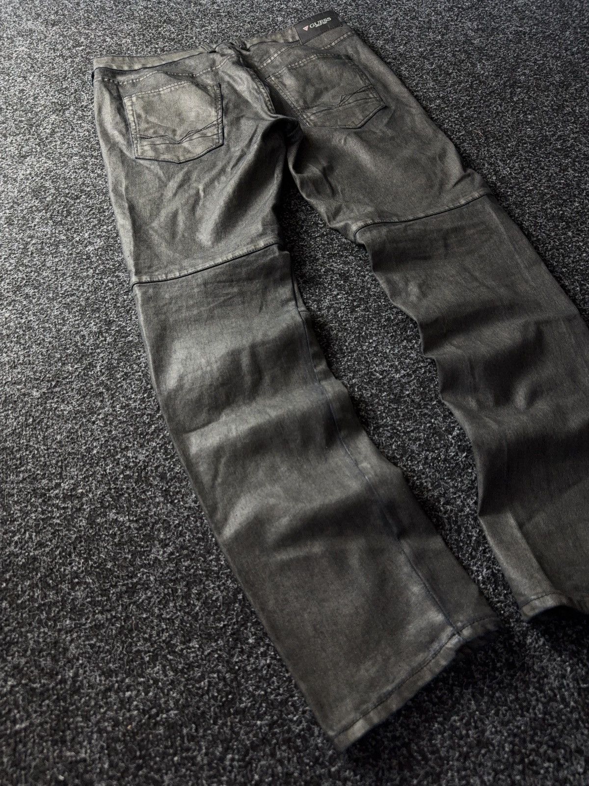 Guess Avant Garde Guess Y2K Opium Emo Punk Rock Waxed style pants Size US 34 / EU 50 - 12 Thumbnail