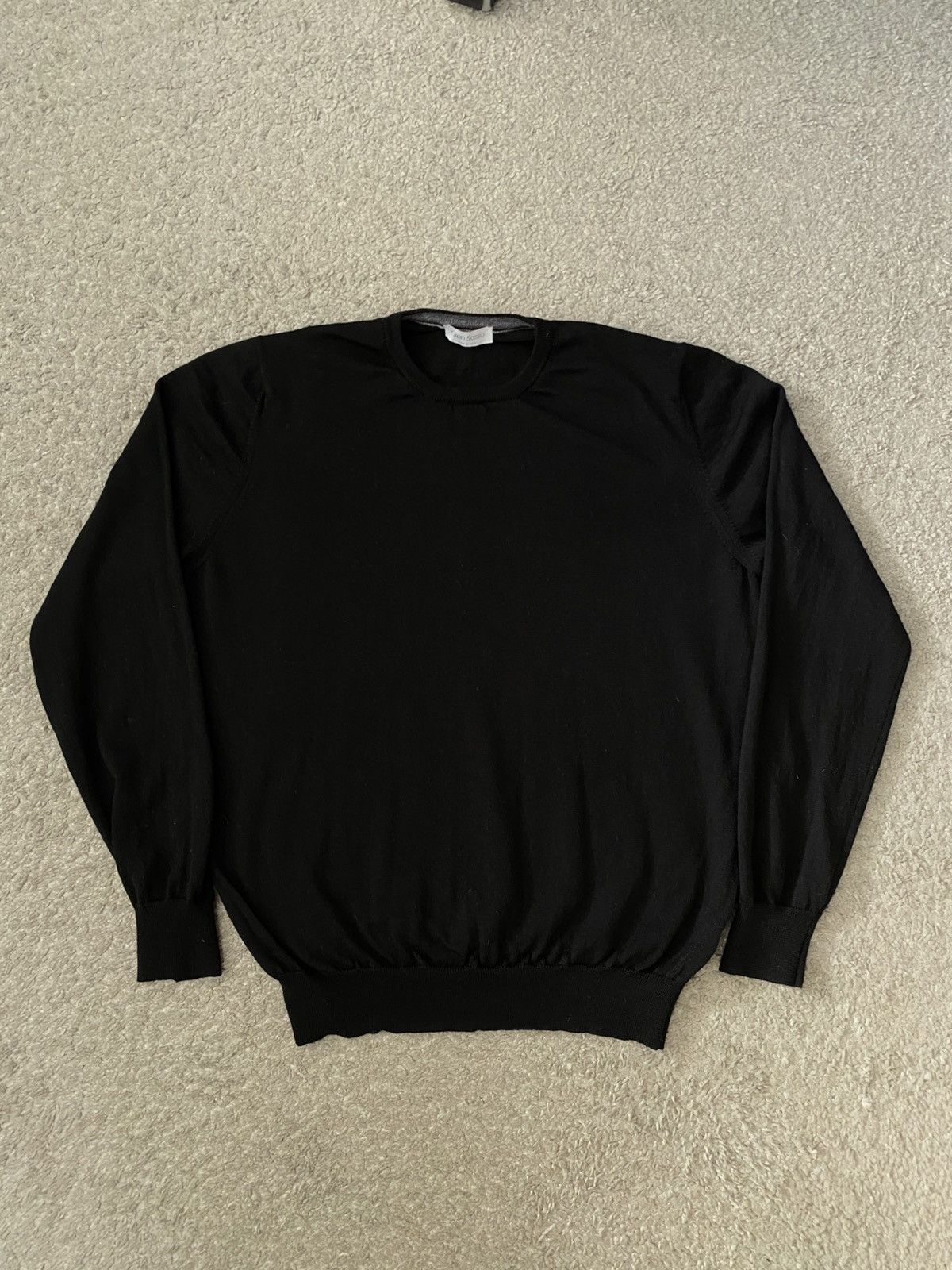 Gran Sasso Gran Sasso Virgin Wool Black Knit Sweater luxury designer Size US L / EU 52-54 / 3 - 9 Thumbnail