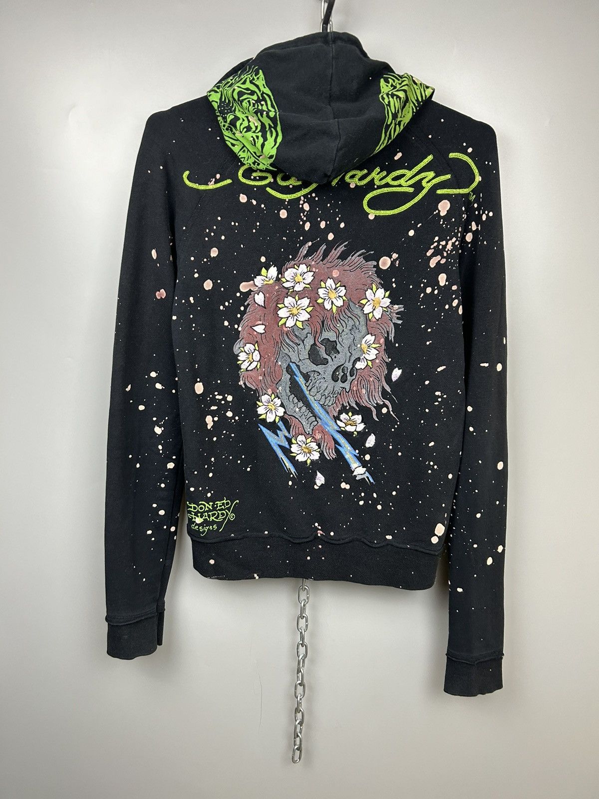 Christian Audigier × Ed Hardy × Vintage Vintage Ed Hardy Zip Up Hoodie Size XS / US 0-2 / IT 36-38 - 2 Thumbnail