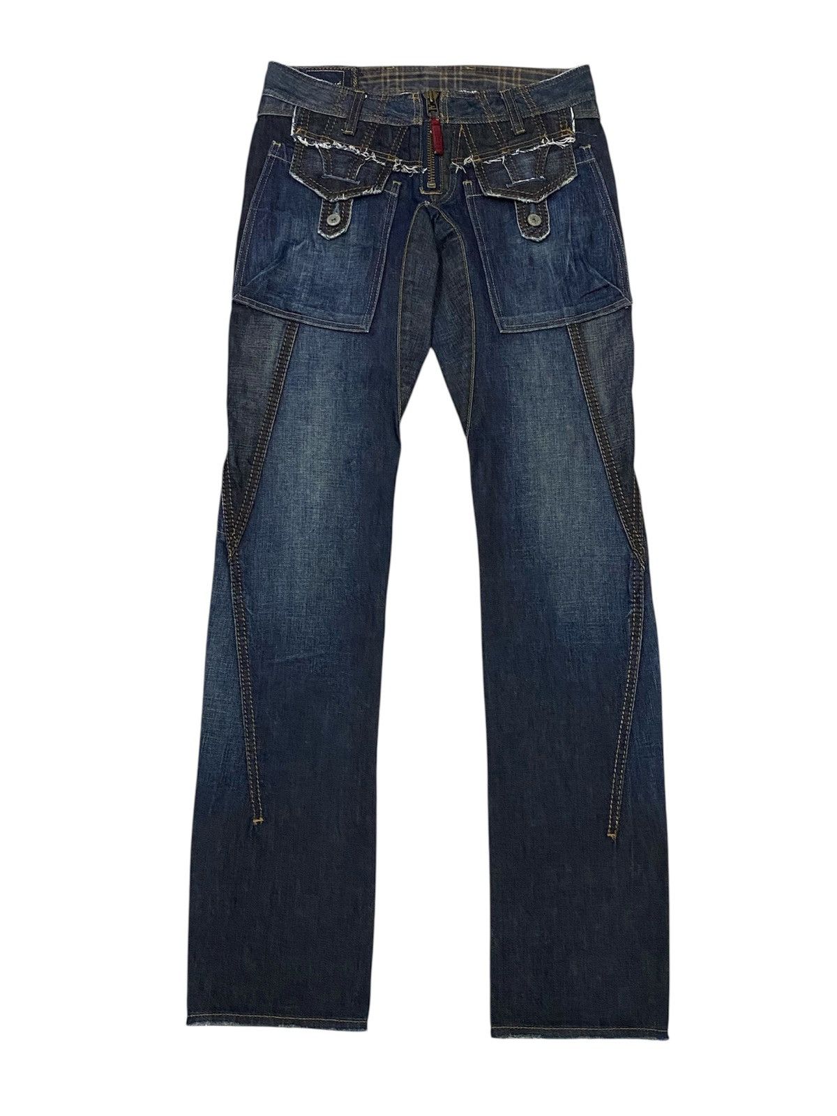 Marithe + Francois Girbaud Marithe Francois Girbaud Spiral Cut Denim Pants Size 28" / US 6 / IT 42 - 2 Thumbnail
