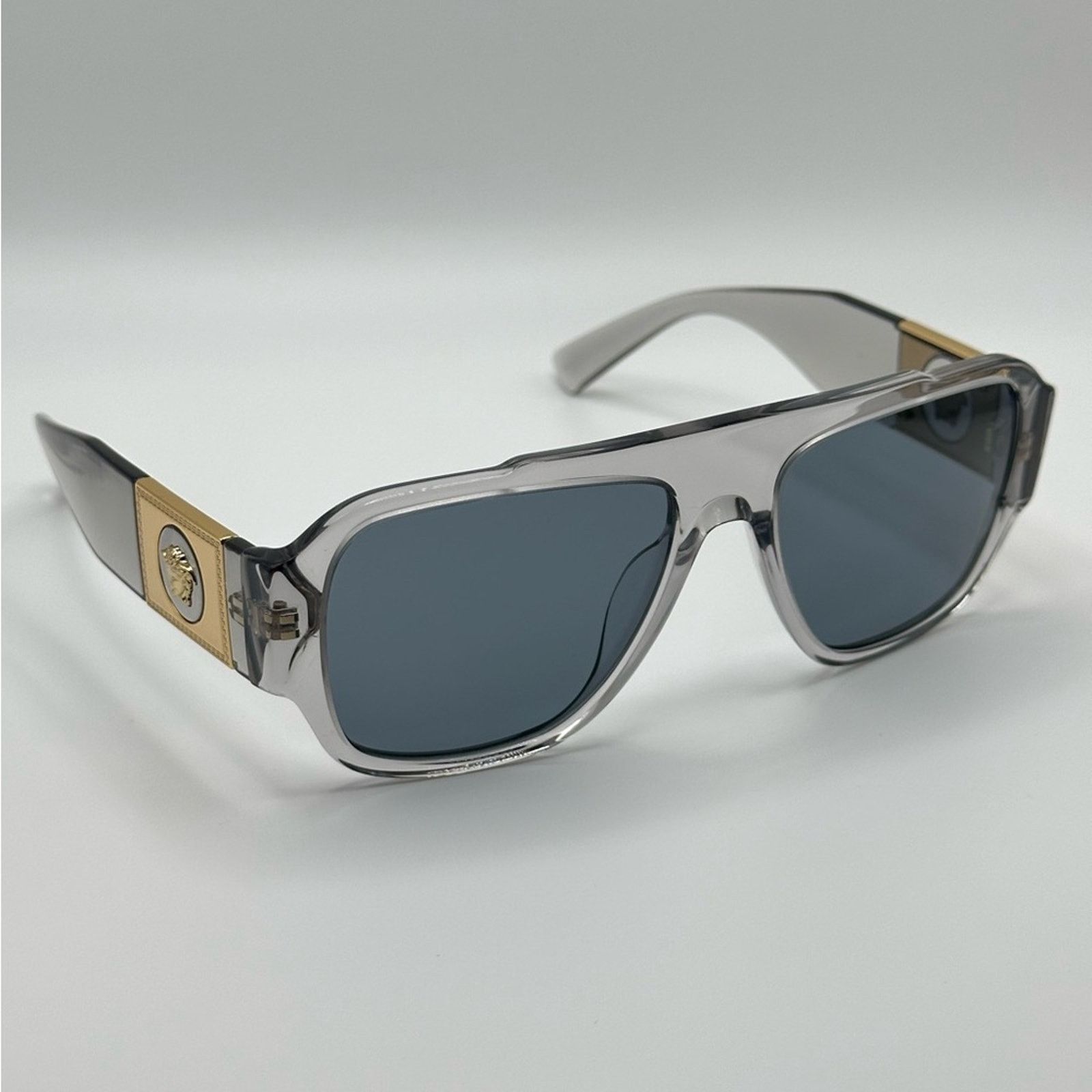 Versace NEW VERSACE VE4436U 530580 Transparent Grey Dark Blue Unisex Size ONE SIZE - 5 Thumbnail
