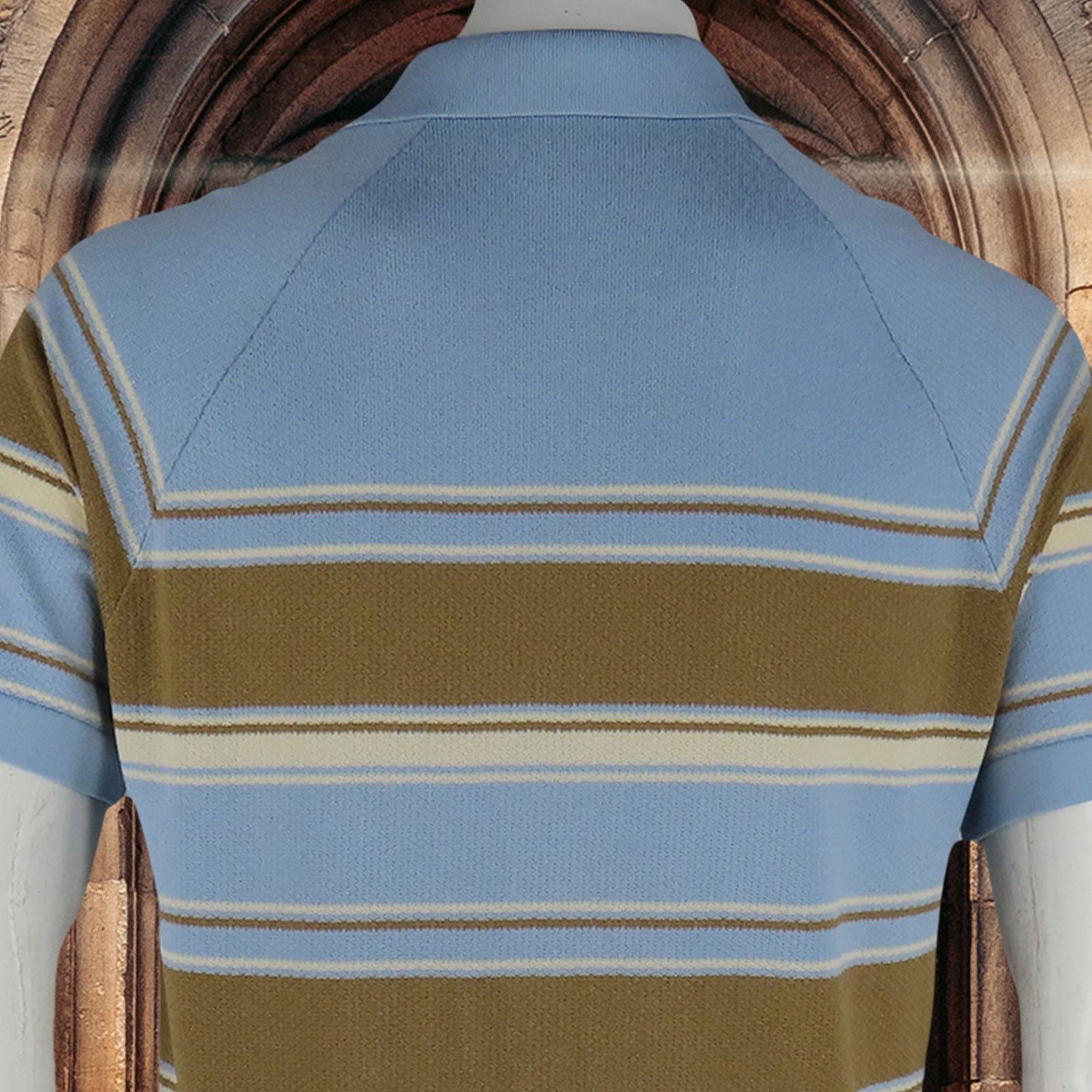 Other Vintage Striped Knit Polo Shirt M Artistic Retro Blend Size US M / EU 48-50 / 2 - 3 Thumbnail
