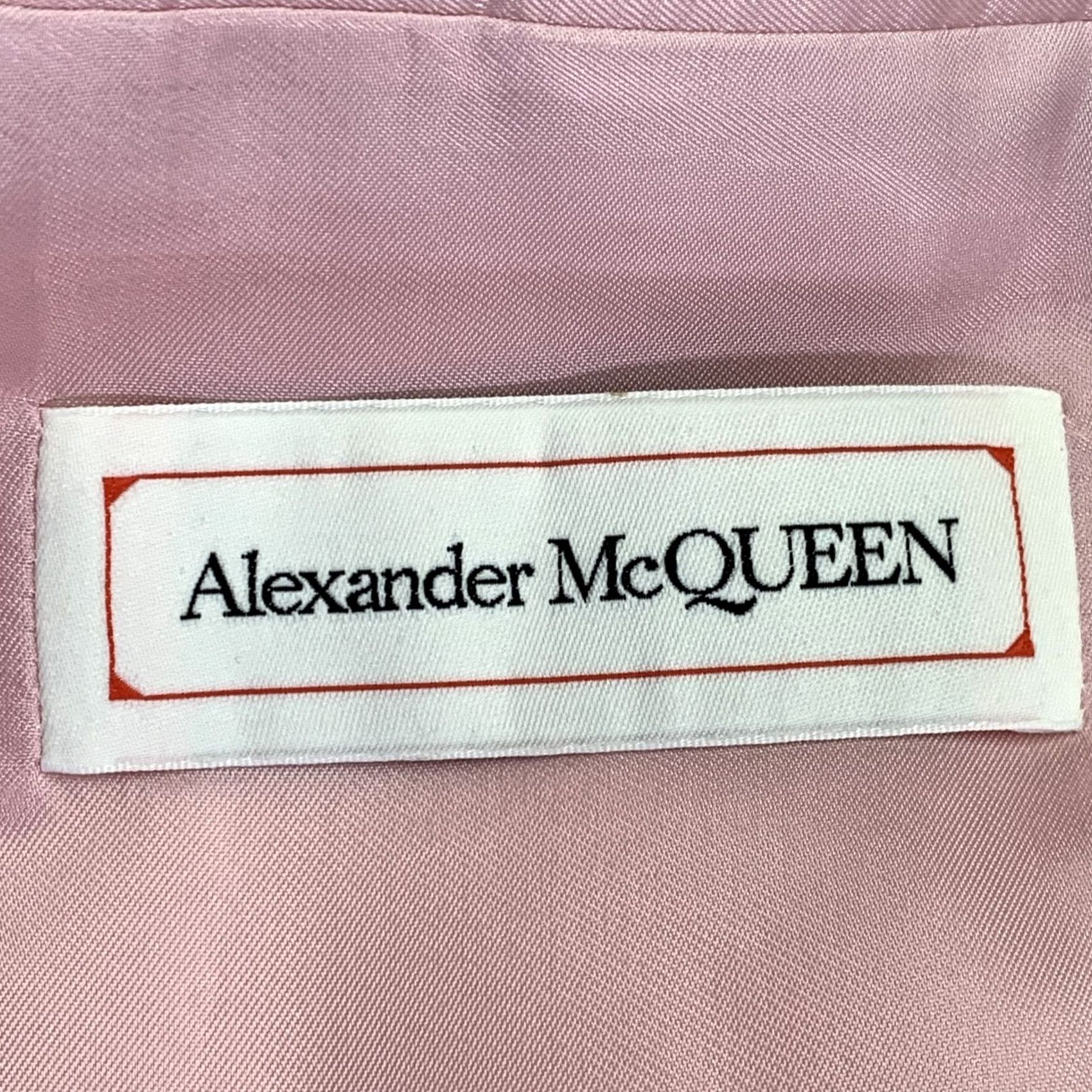 Alexander McQueen Alexander McQueen Size 40 Pink Wool Mohair Slim Fit Single Breasted Sport Coat Size US XXS / EU 40 - 5 Thumbnail