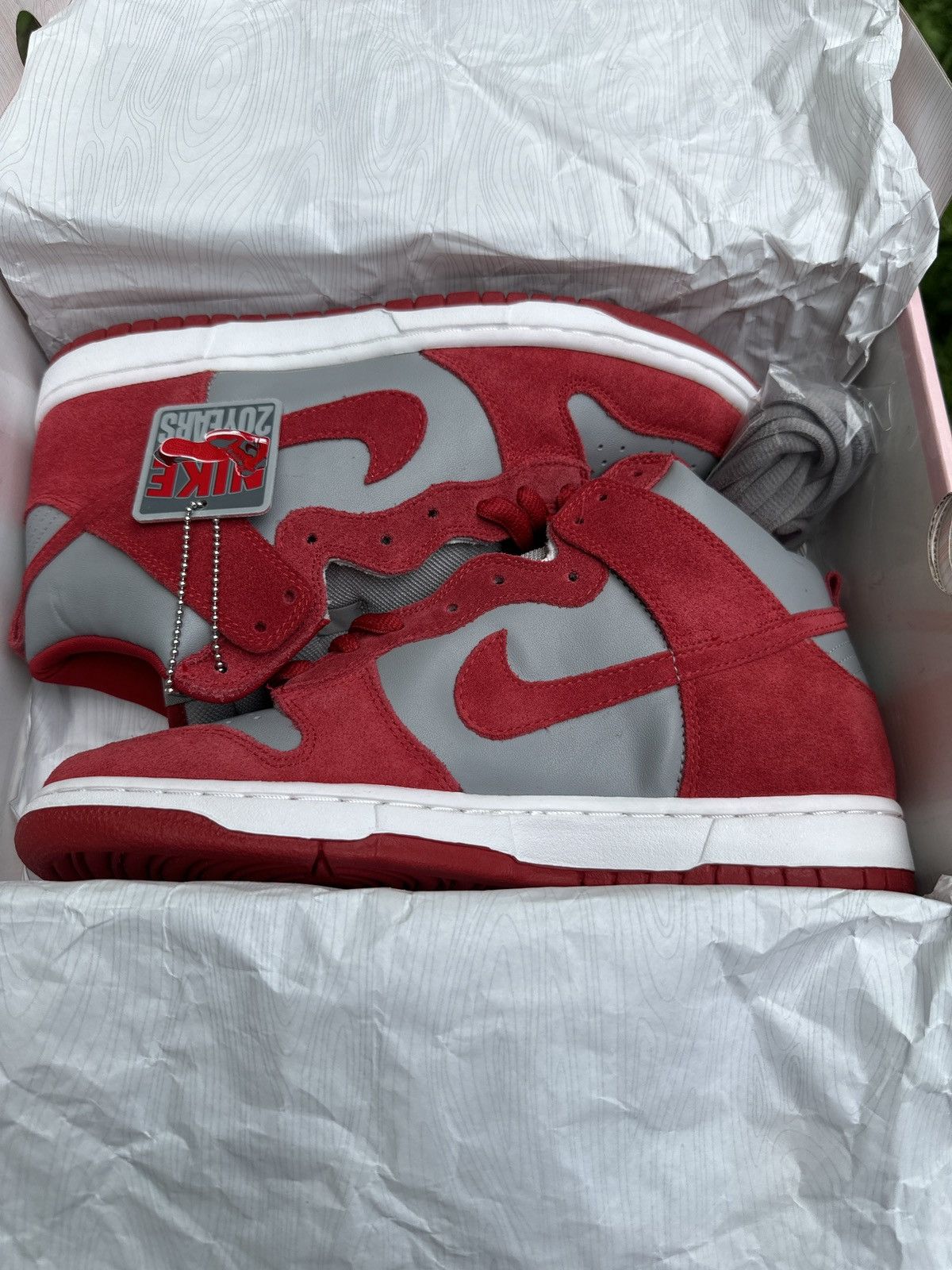 image of Ds Nikesb Unlv Shoes in Grey/Red, Men's (Size 9)