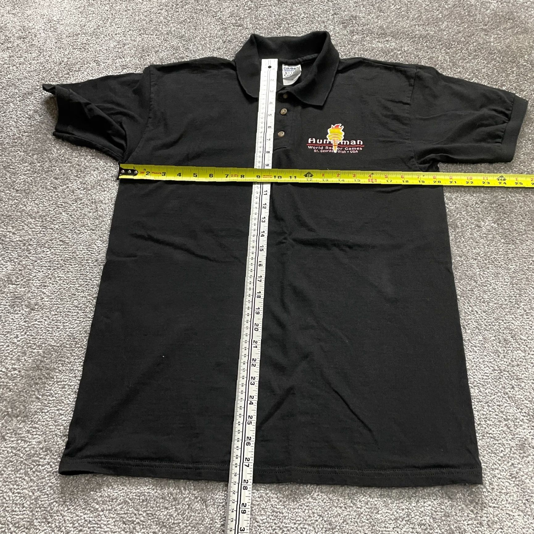Gildan Gildan Polo Shirt Mens M Black Vintage Huntsman World Senior Games Utah Size US M / EU 48-50 / 2 - 7 Thumbnail