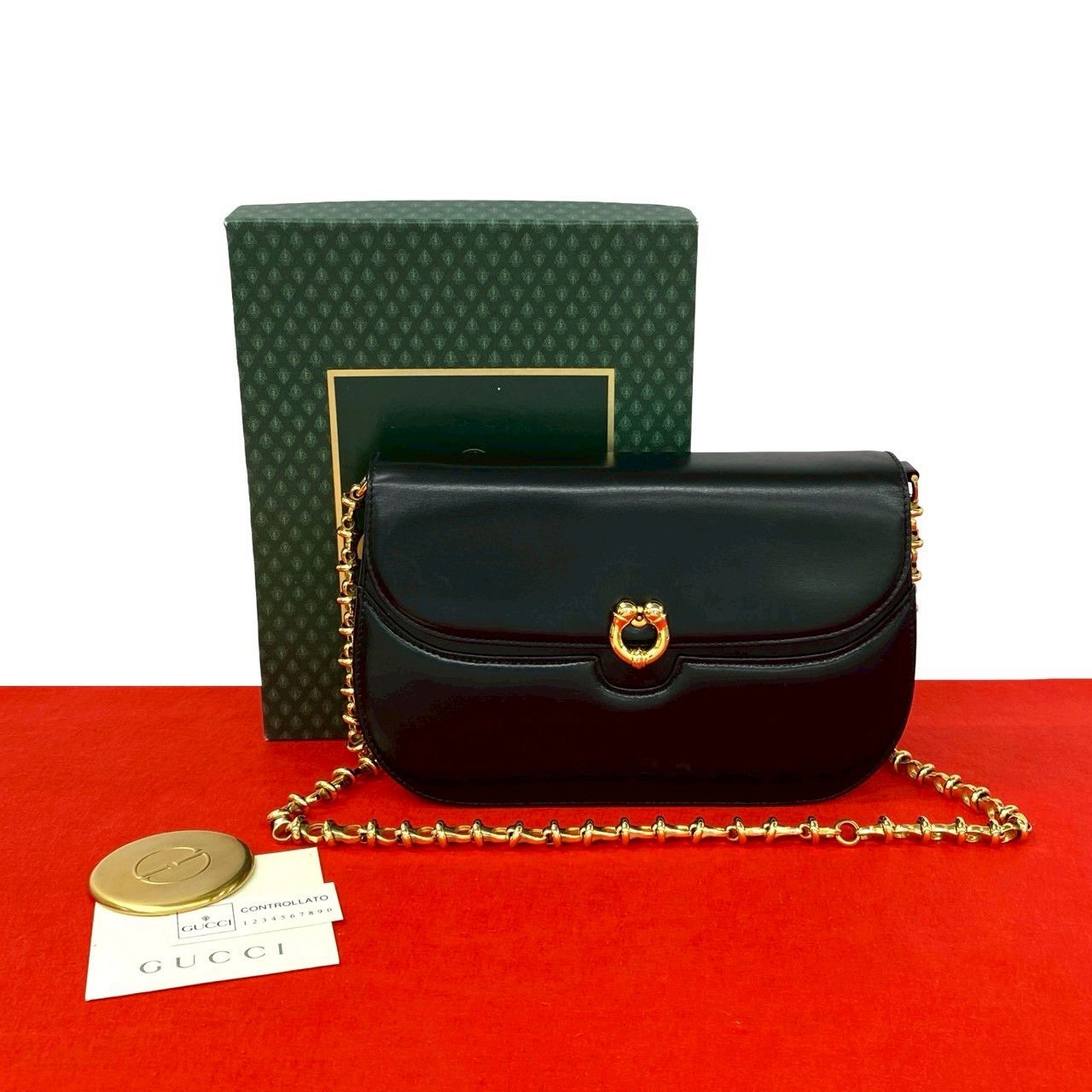 Gucci Gucci Gucci Calf Leather Chain Shoulder Bag Leather Shoulder Bag DUTY FREE for USA Size ONE SIZE - 1 Thumbnail