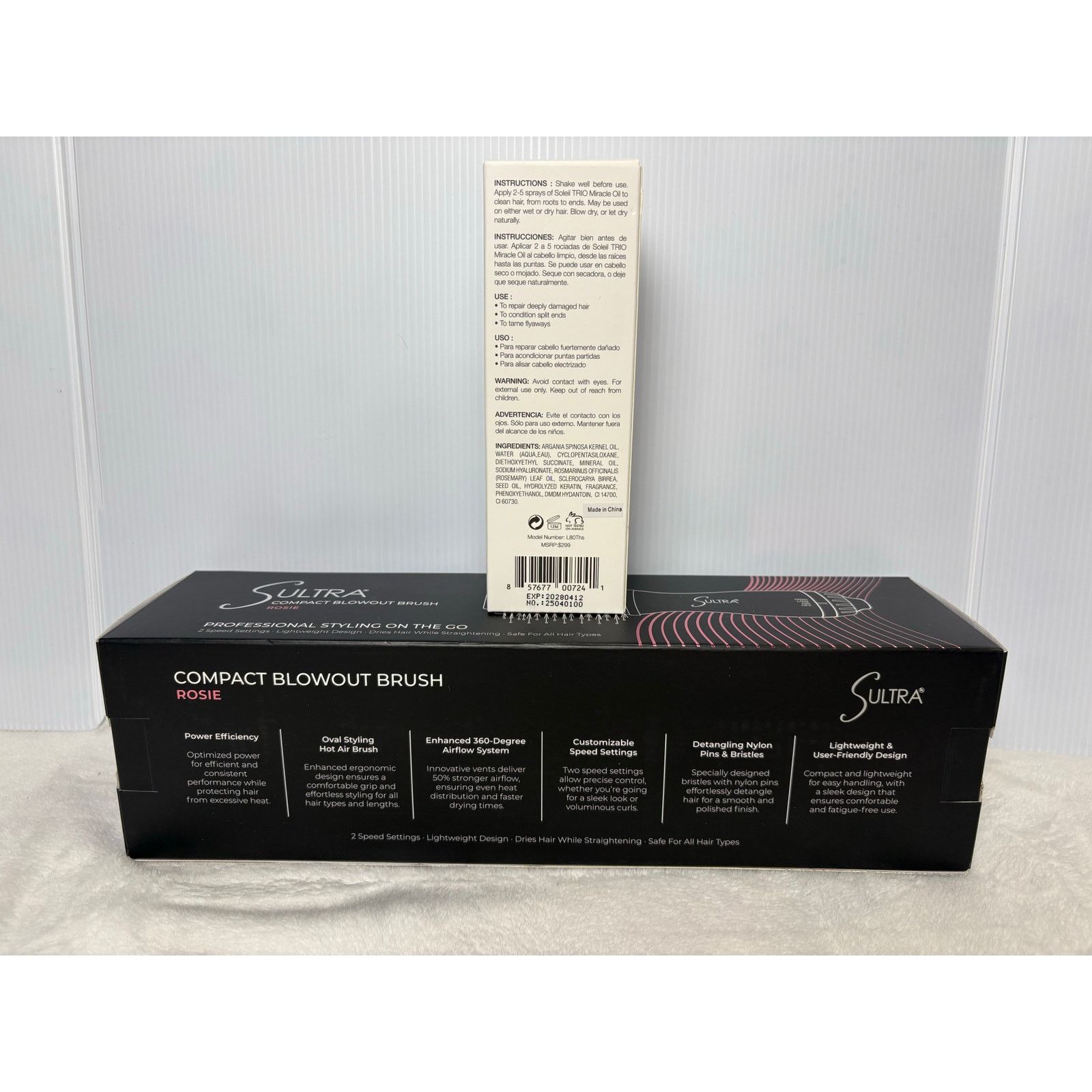Other 2 Piece Bundle: Sultra Blowout Brush & Soleil Hair Oil Size ONE SIZE - 4 Thumbnail
