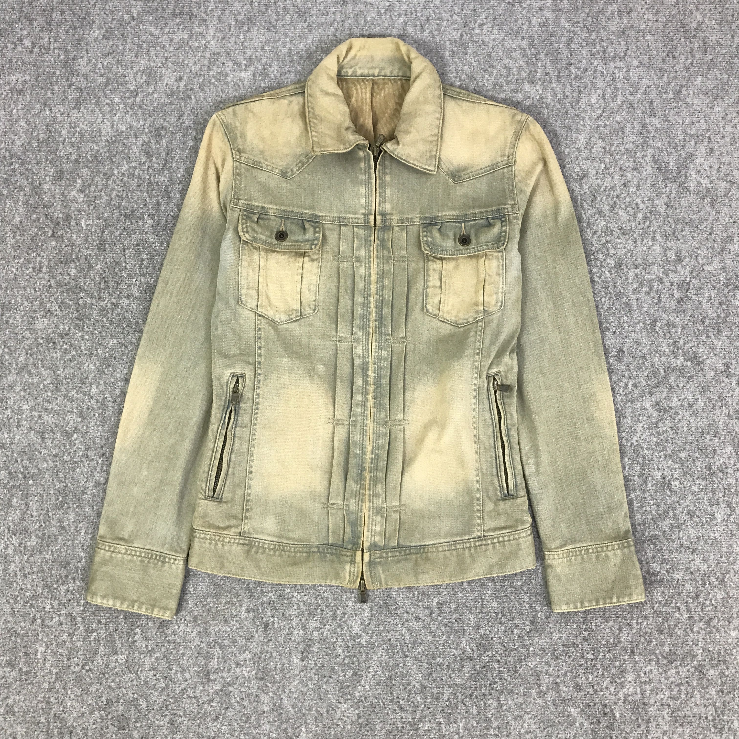 5351 POUR LES HOMMES 5351 VTG POUR LES HOMMES RUSTY DESIGN DENIM JACKET K86B16 Size US L / EU 52-54 / 3 - 1 Thumbnail