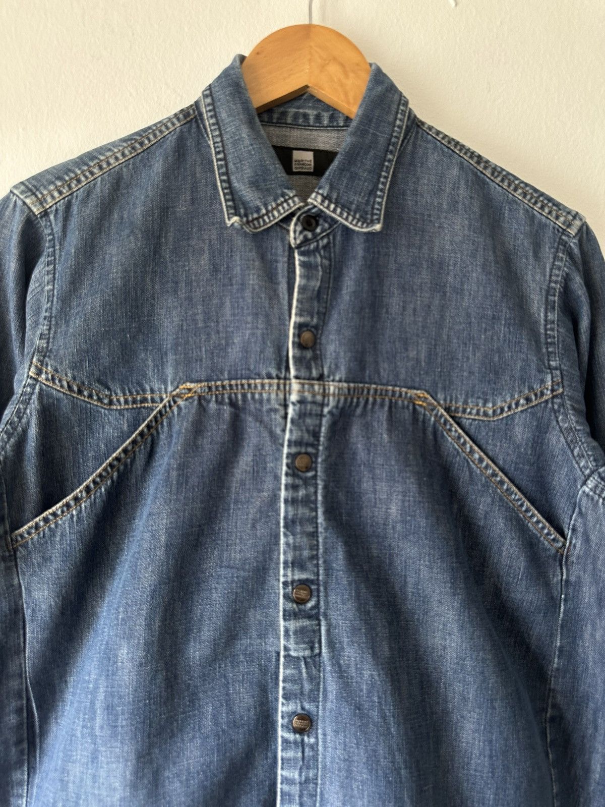 Marithe + Francois Girbaud Vintage Marithé François Girbaud Denim Western Shirt Size US M / EU 48-50 / 2 - 2 Thumbnail