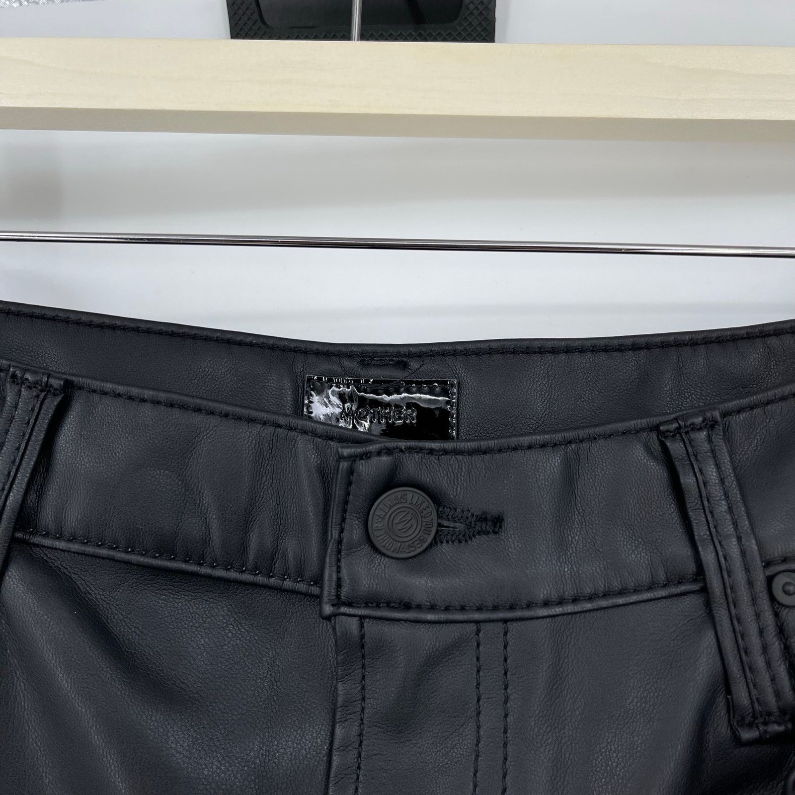 MOTHER MOTHER | NWT The Rambler Zip Ankle Black 33 Plus Size Size 33" - 6 Thumbnail