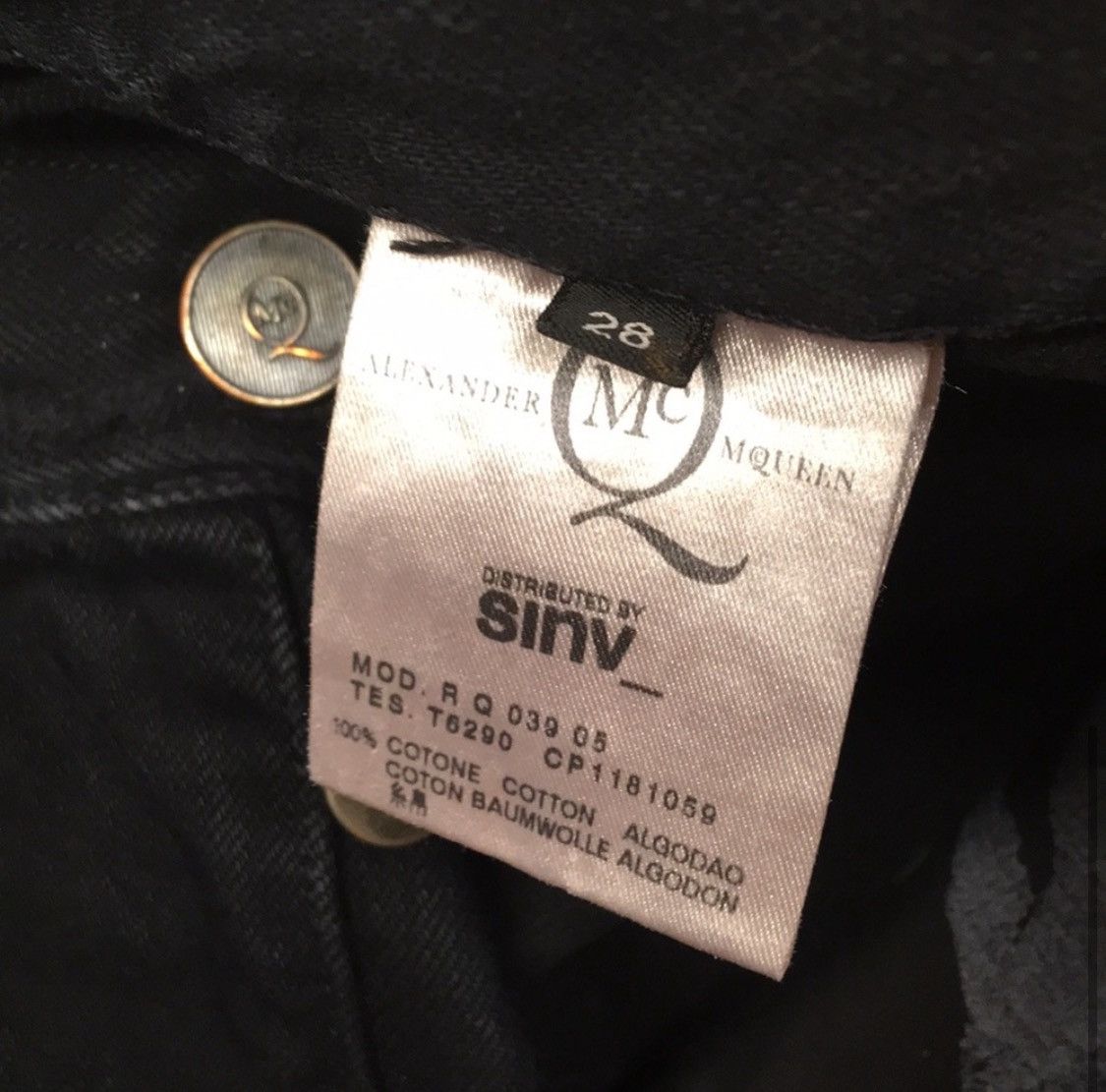 McQ Alexander McQueen McQ Alexander McQueen black slim distressed jeans Size US 28 / EU 44 - 5 Thumbnail