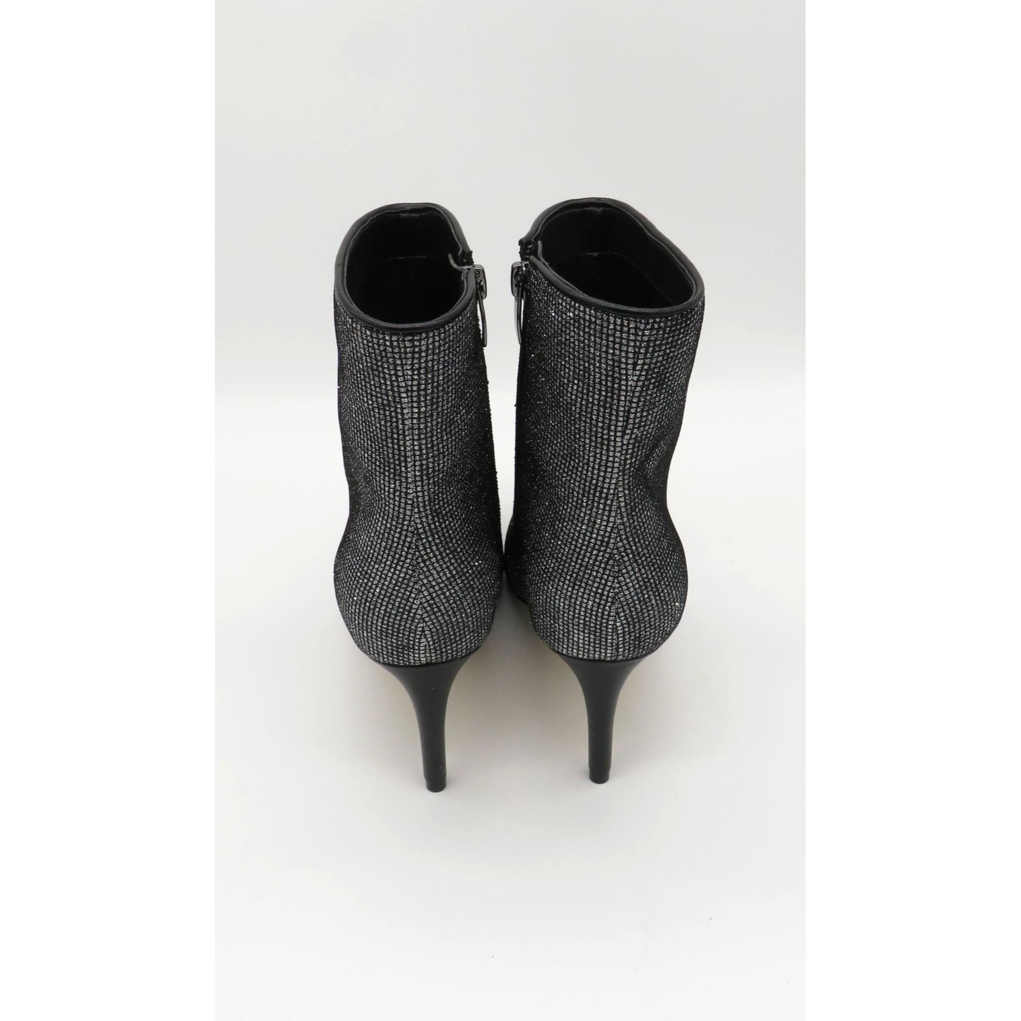 Nine West Nine West Women's Black Glitter Ankle Boots Side Zipper Stil Size US 8 / IT 38 - 5 Thumbnail