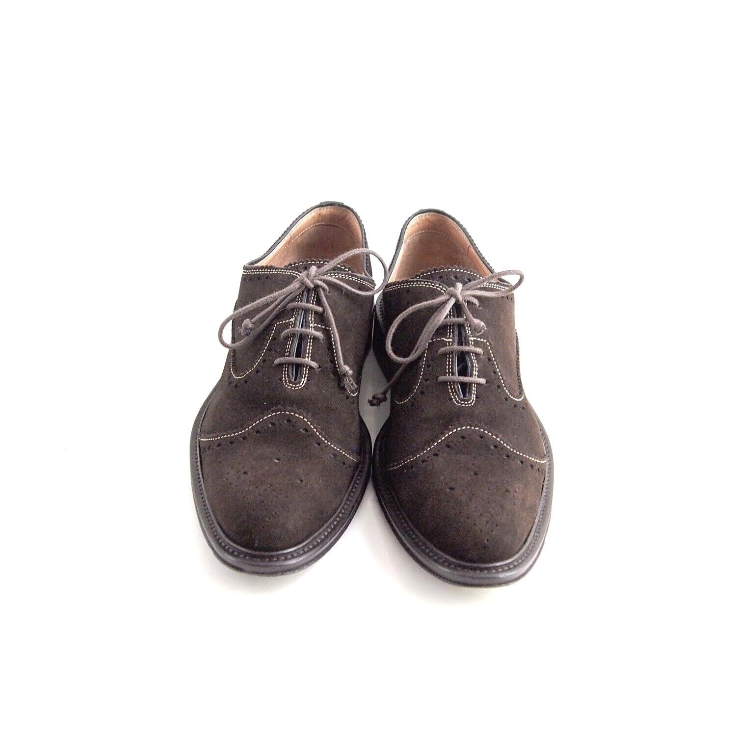 Designer Branchini Oxfords Brown Suede Womens EU 37 US 7 Size US 7 / IT 37 - 1 Thumbnail