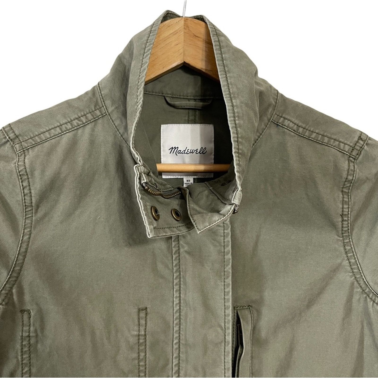 Madewell Madewell Olive Green Utility Cargo Fleet Jacket XS Size XS / US 0-2 / IT 36-38 - 7 Thumbnail