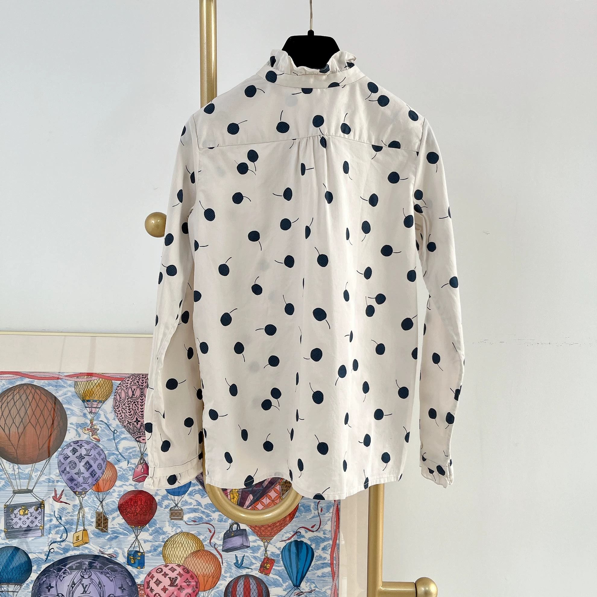 Other Bonpoint White Cherry Print Shirt 14A Size XS / US 0-2 / IT 36-38 - 2 Thumbnail