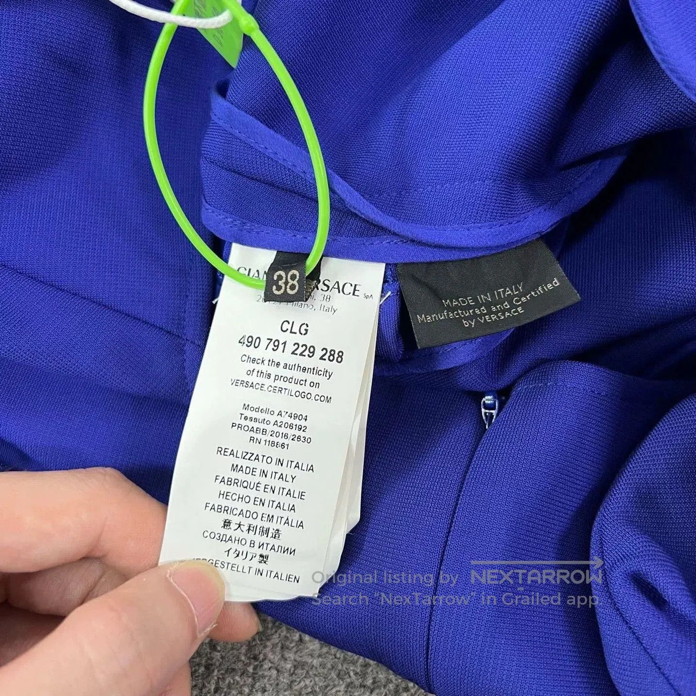 Versace Versace Blue Silk Dress Size 38. Size S / US 4 / IT 40 - 2 Thumbnail
