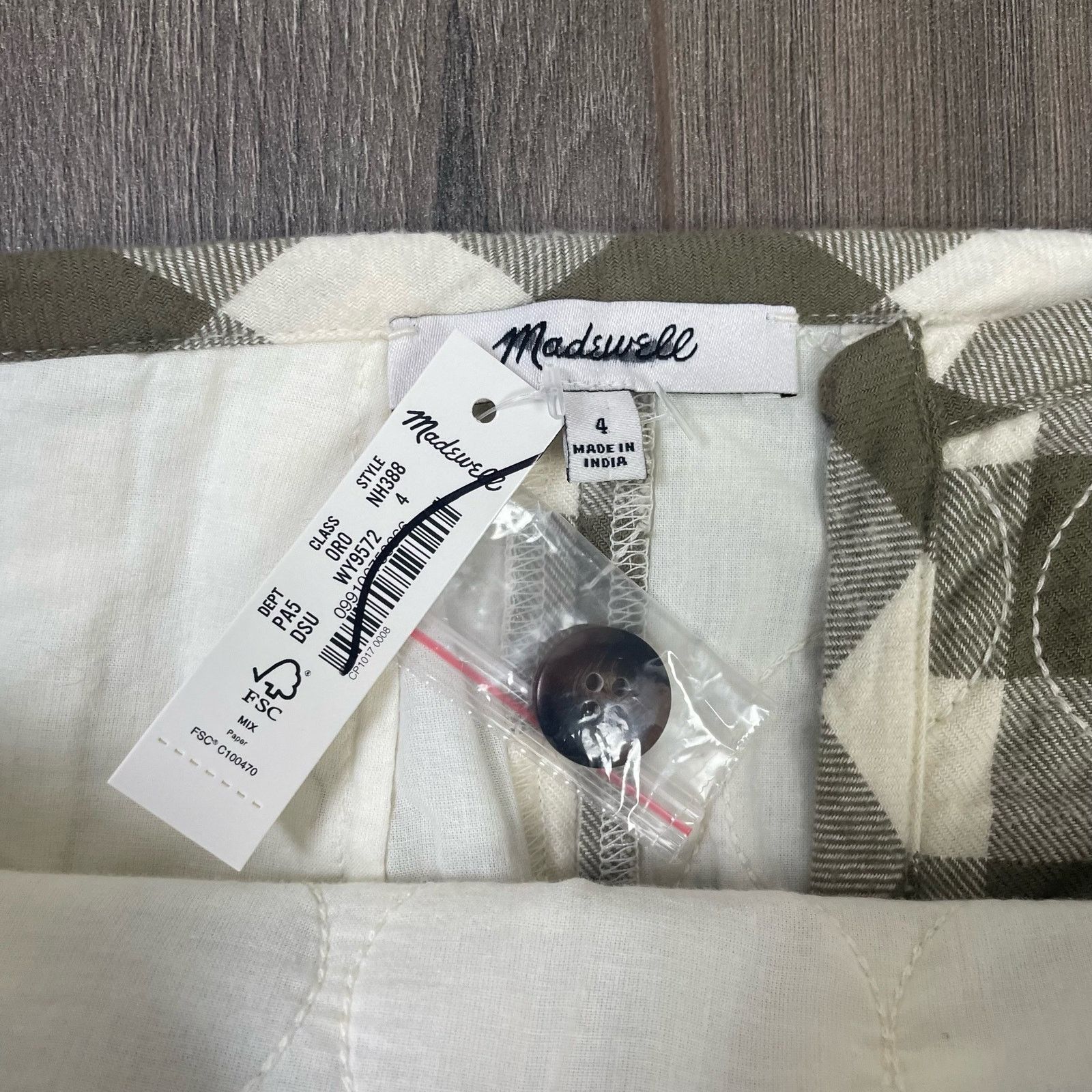 Madewell Madewell Curvy Quilted Flannel Check Mini Skirt US Women's 4 Size 27" / US 4 / IT 40 - 4 Thumbnail