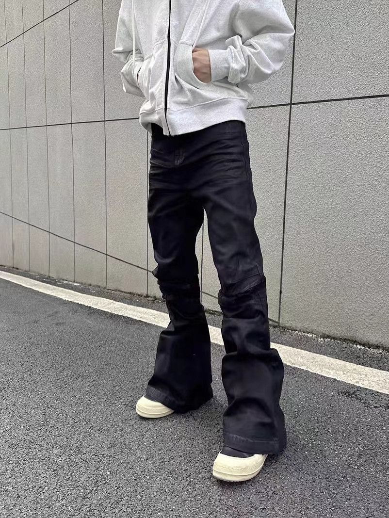 Japanese Brand × Vintage Vintage Street Y2K Brushed Wax Coated Stretch Jeans Size US 32 / EU 48 - 2 Thumbnail