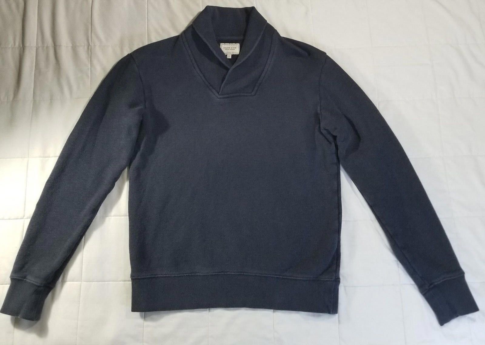 Frank & Oak Frank & Oak Small Navy Sweater W/ Crossed Collar Neck 112201 Size S / US 4 / IT 40 - 1 Thumbnail