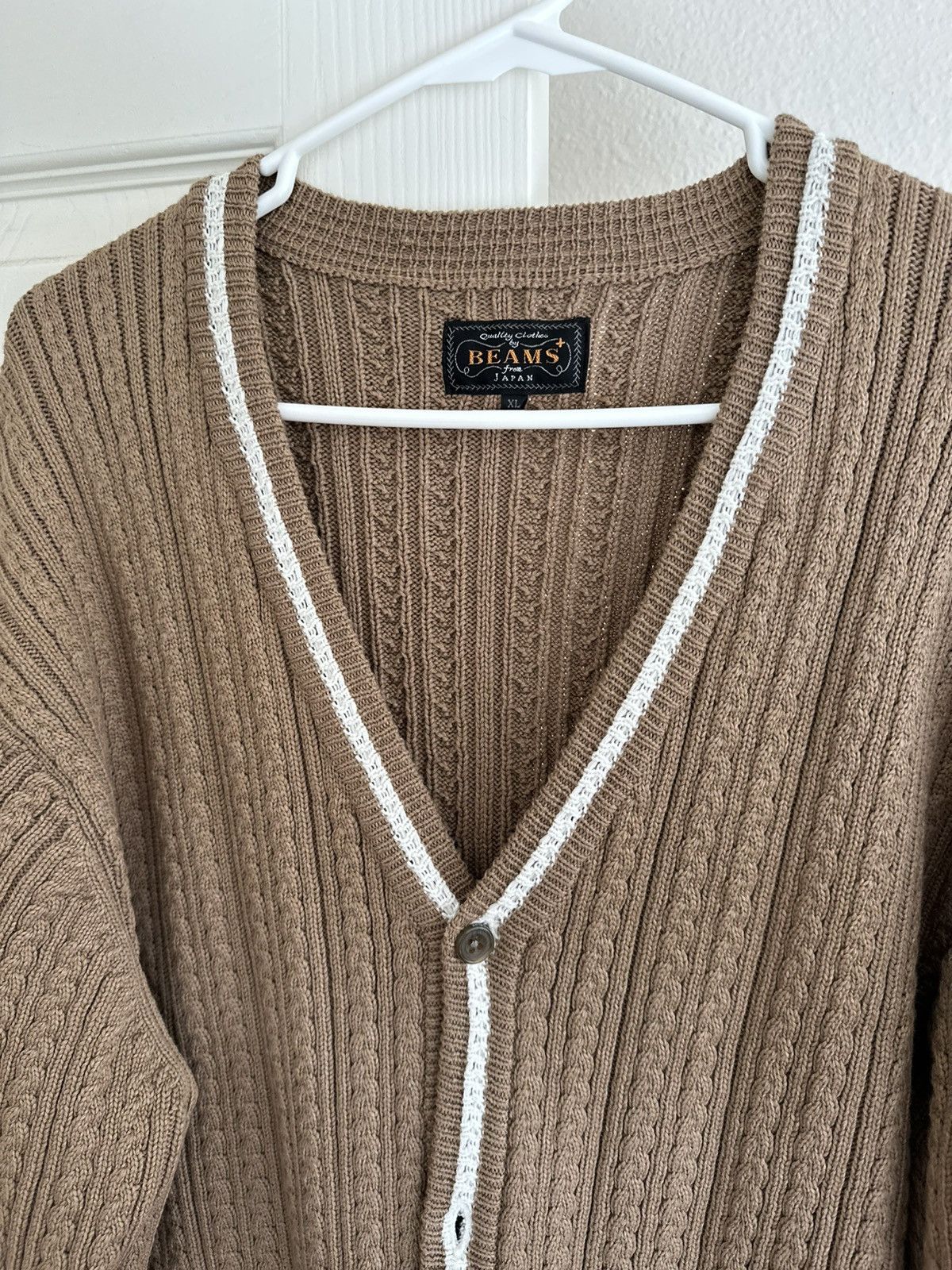 Beams Plus × Japanese Brand Beams PLUS Cable Knit Cardigan Size US XL / EU 56 / 4 - 3 Thumbnail