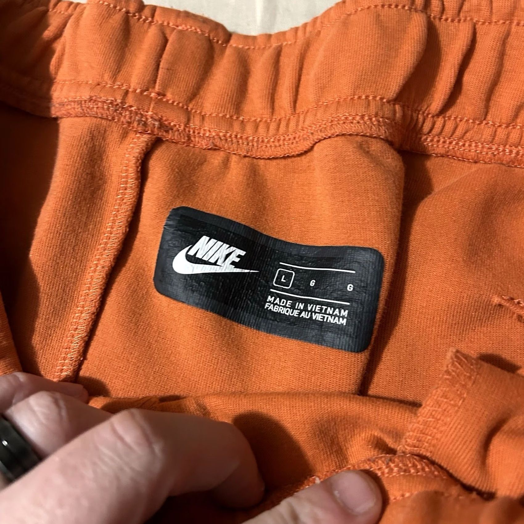 Nike Nike Tech Fleece Jogger Sweatpants Men Orange L Size US 33 - 3 Thumbnail