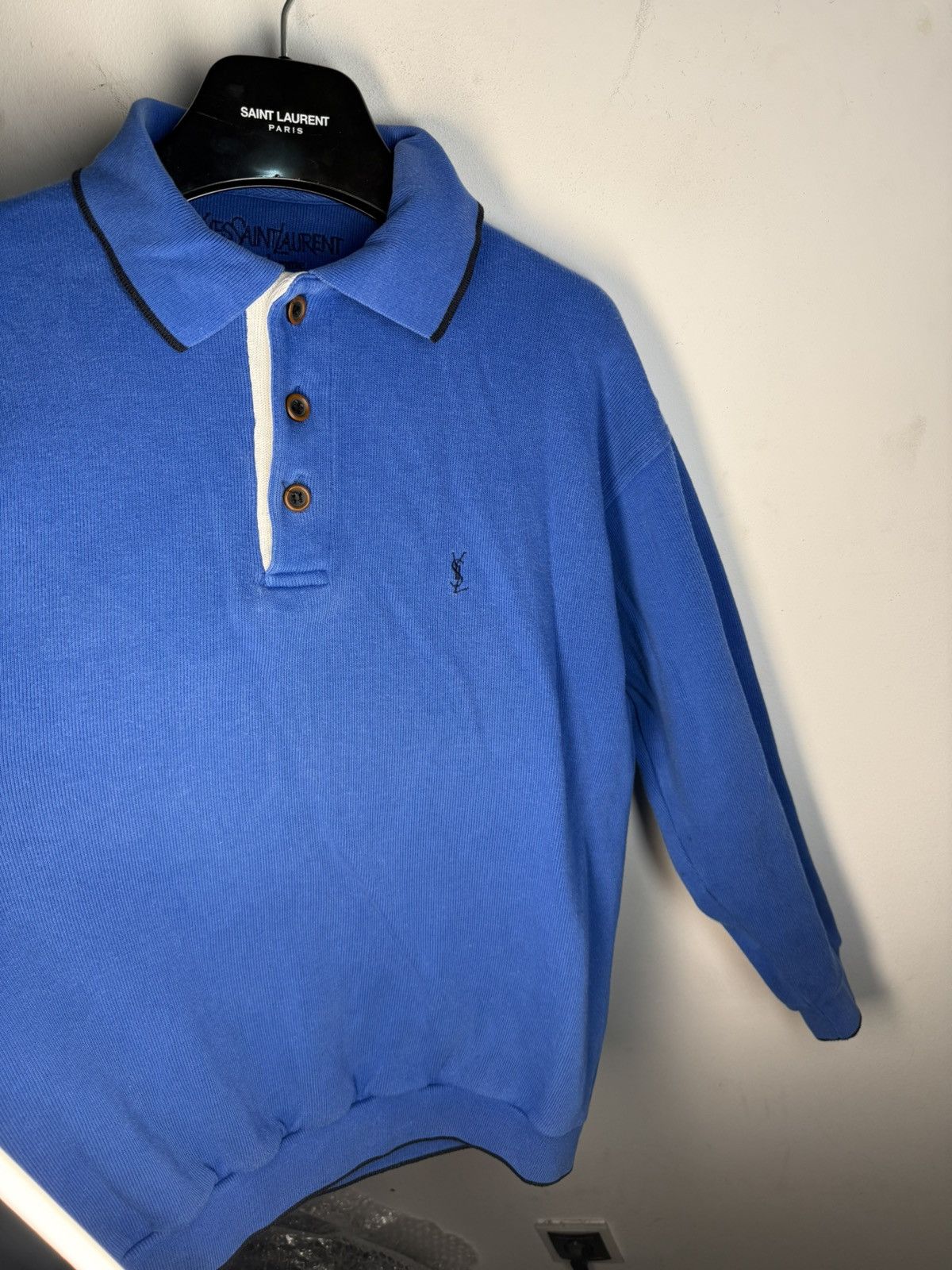 Yves Saint Laurent 90s YSL Sweatshirt 1/4 Quarter Zip y2k Sweater Old Money Size US M / EU 48-50 / 2 - 13 Thumbnail