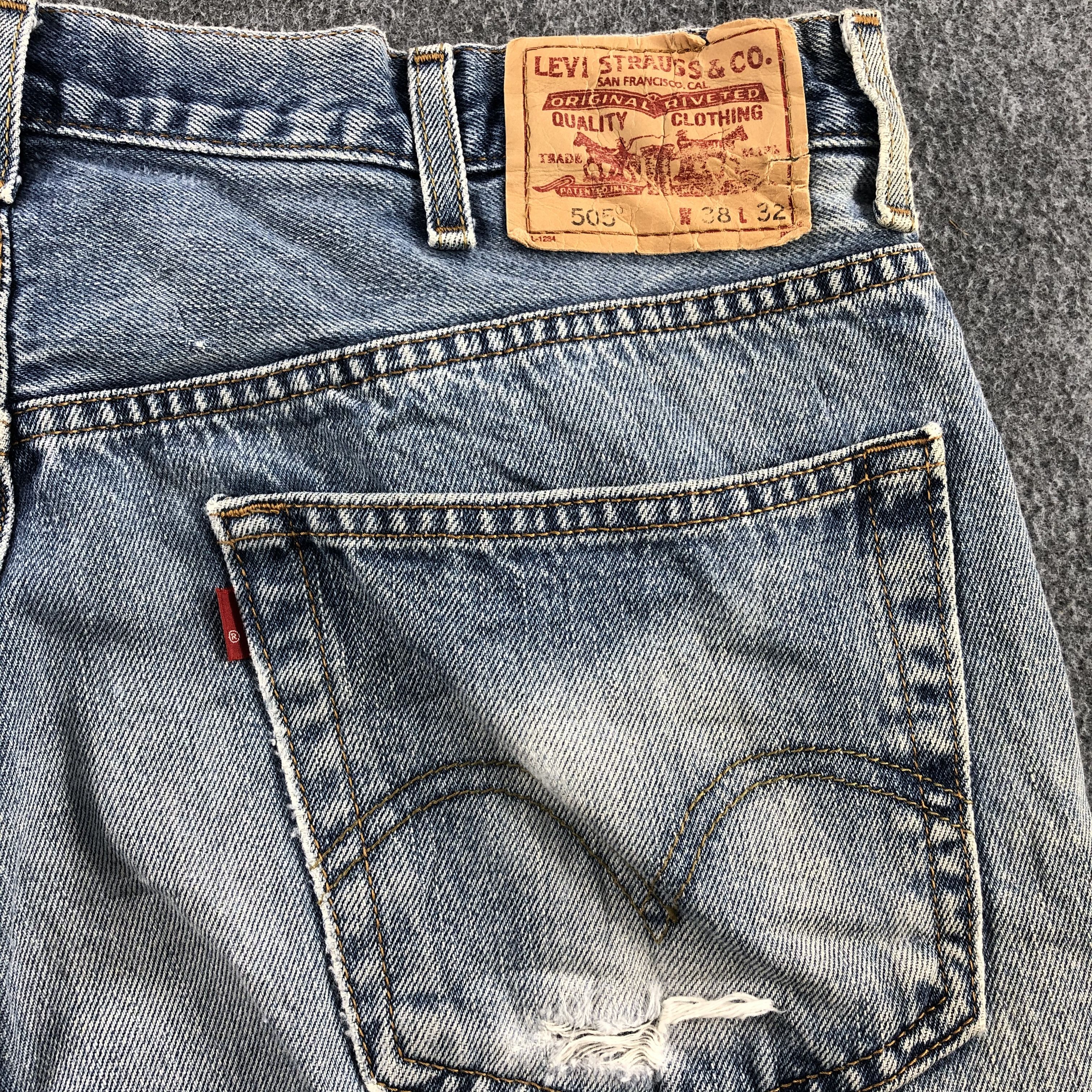 Levi's Light Wash Vintage Levis 505 Jeans-J1150 Size US 38 / EU 54 - 5 Thumbnail
