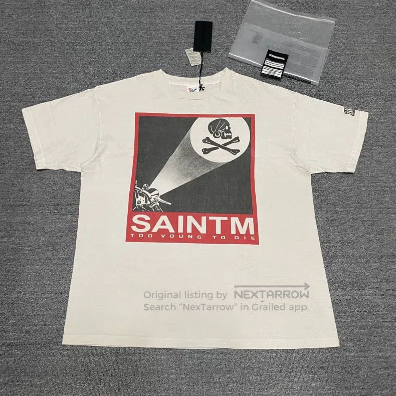 Saint Michael Saint Michael White old short sleeve Size US XL / EU 56 / 4 - 1 Thumbnail