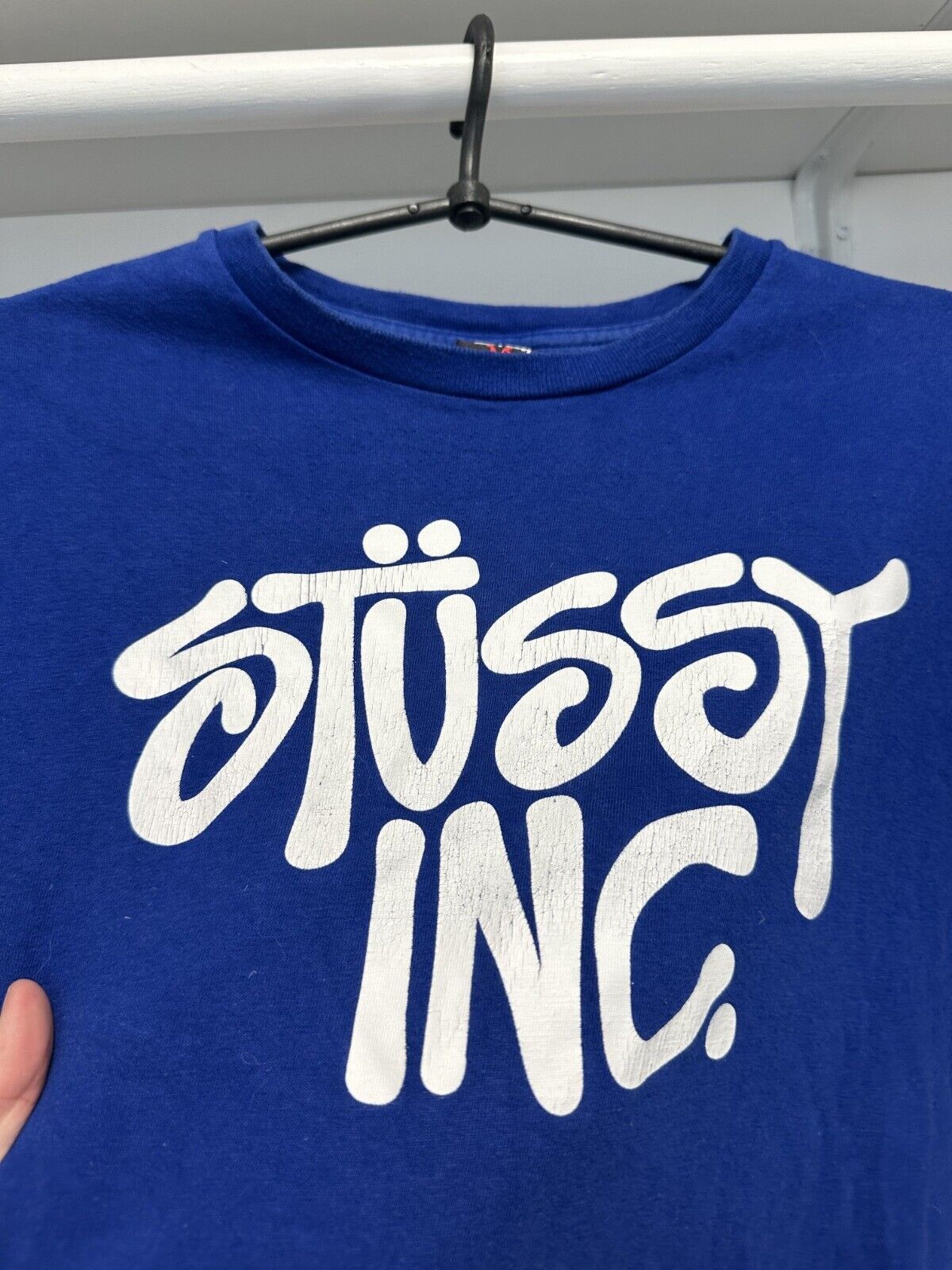 Stussy Stussy Men's Vintage Blue Big Logo T-Shirt Size M Size US M / EU 48-50 / 2 - 3 Thumbnail