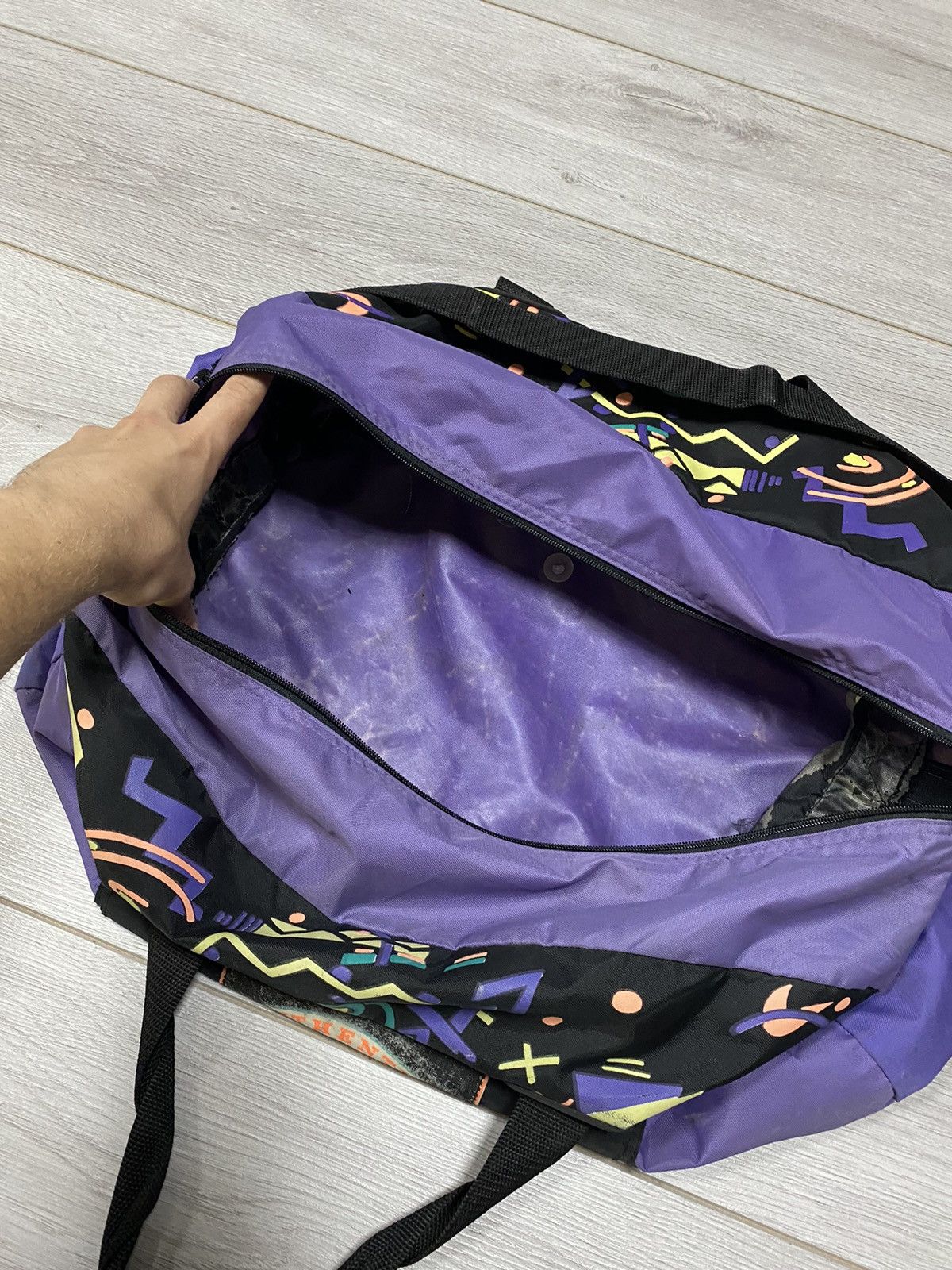 Vintage Nike vintage big swoosh court logo patterns bag Size ONE SIZE - 7 Thumbnail