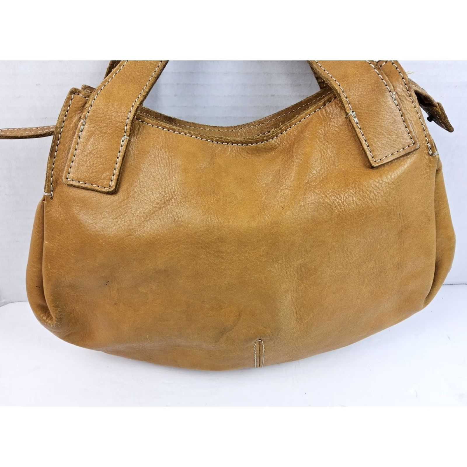 Vintage Nonny Gurvy Leather Satchel Handbag Purse Brown Women Size ONE SIZE - 2 Thumbnail