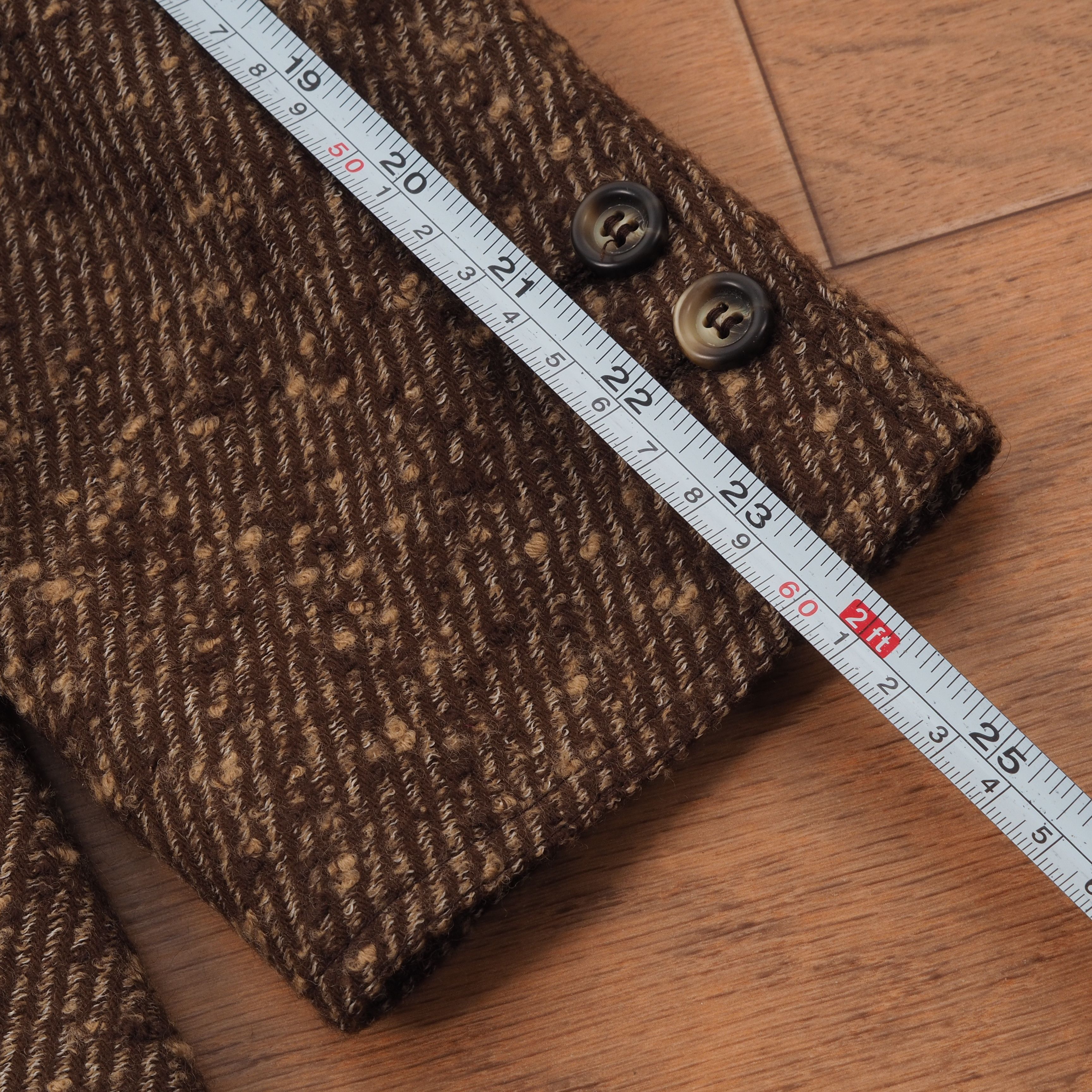 Valentino × Vintage Valentino Miss V Vintage Brown Tweed Designer Blazer Jacket Size L / US 10 / IT 46 - 10 Thumbnail