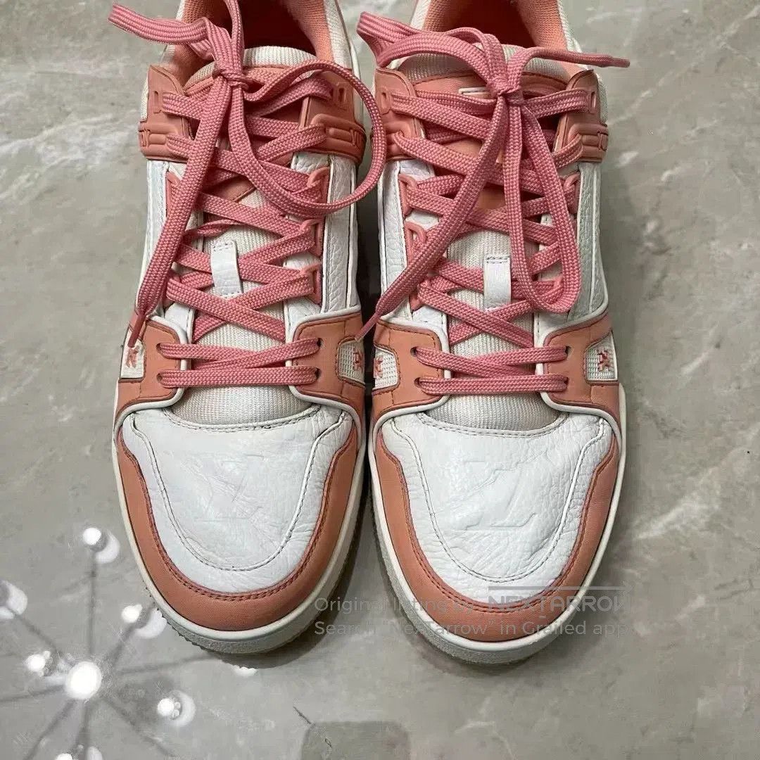 Louis Vuitton Louis Vuitton LV Peach Pink Trainer. Size US 7.5 / IT 37.5 - 3 Thumbnail