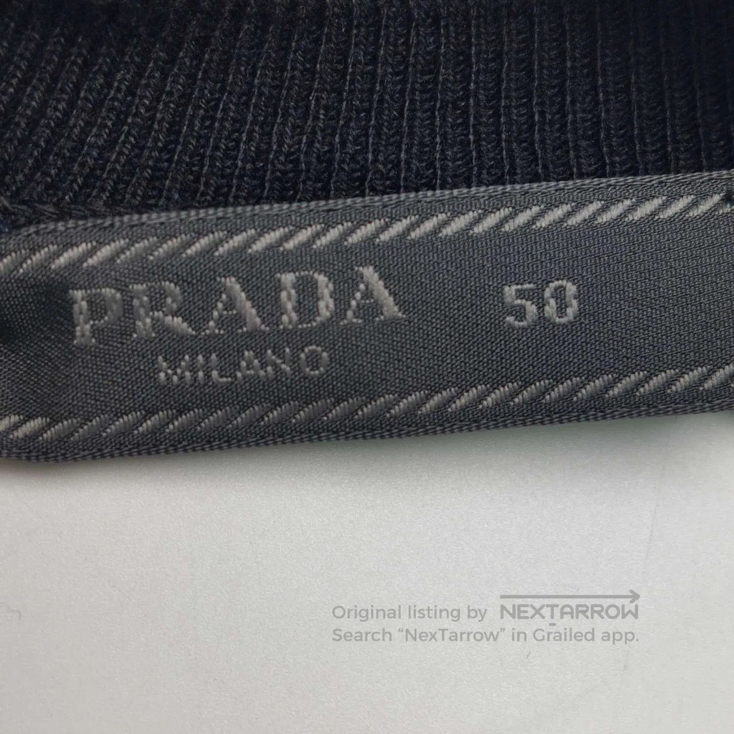 Prada Prada L/50 Solid Cotton Crewneck Knit Sweater. Size US L / EU 52-54 / 3 - 4 Thumbnail